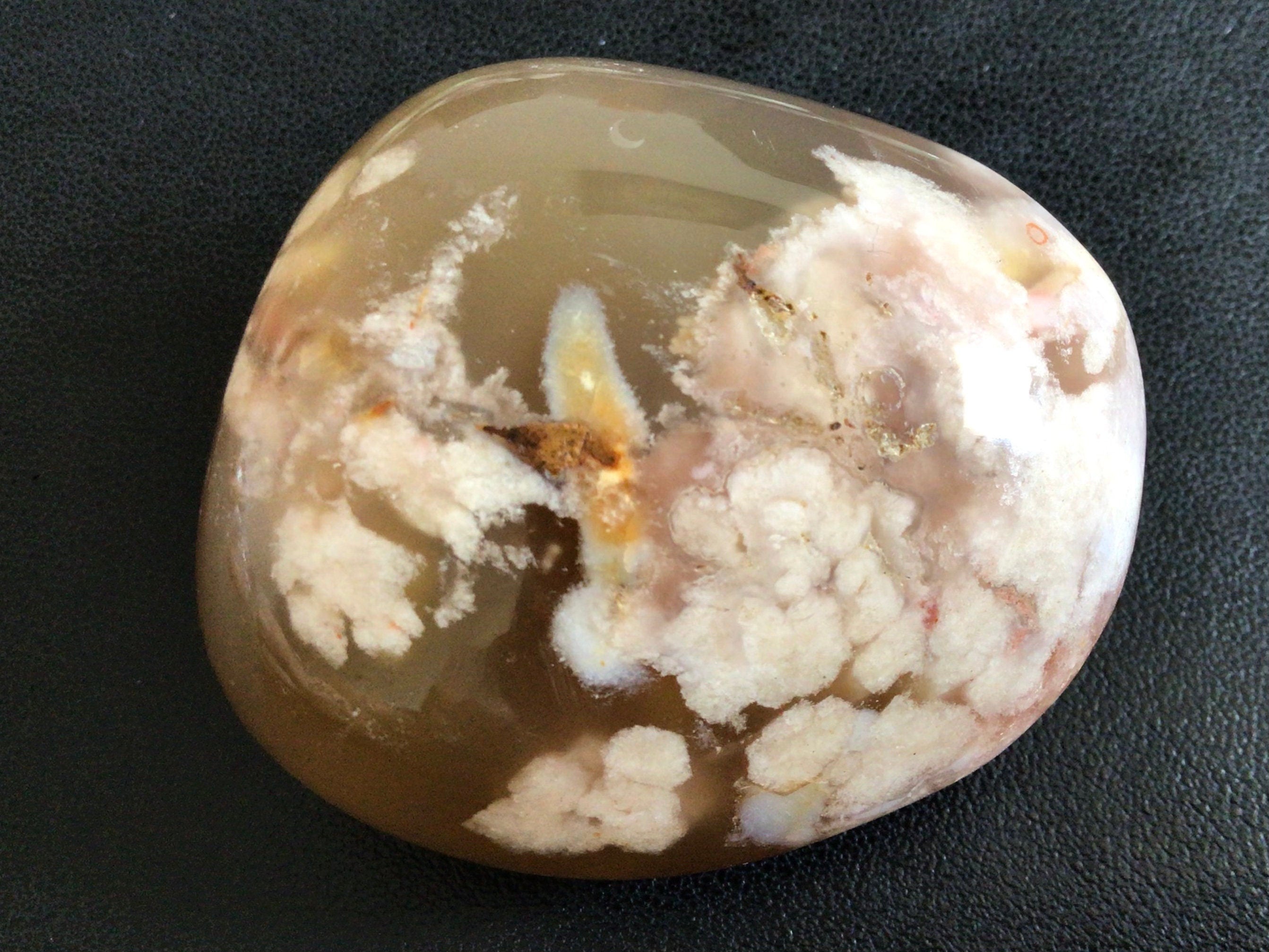 97g Flower Agate Palmstone 2D