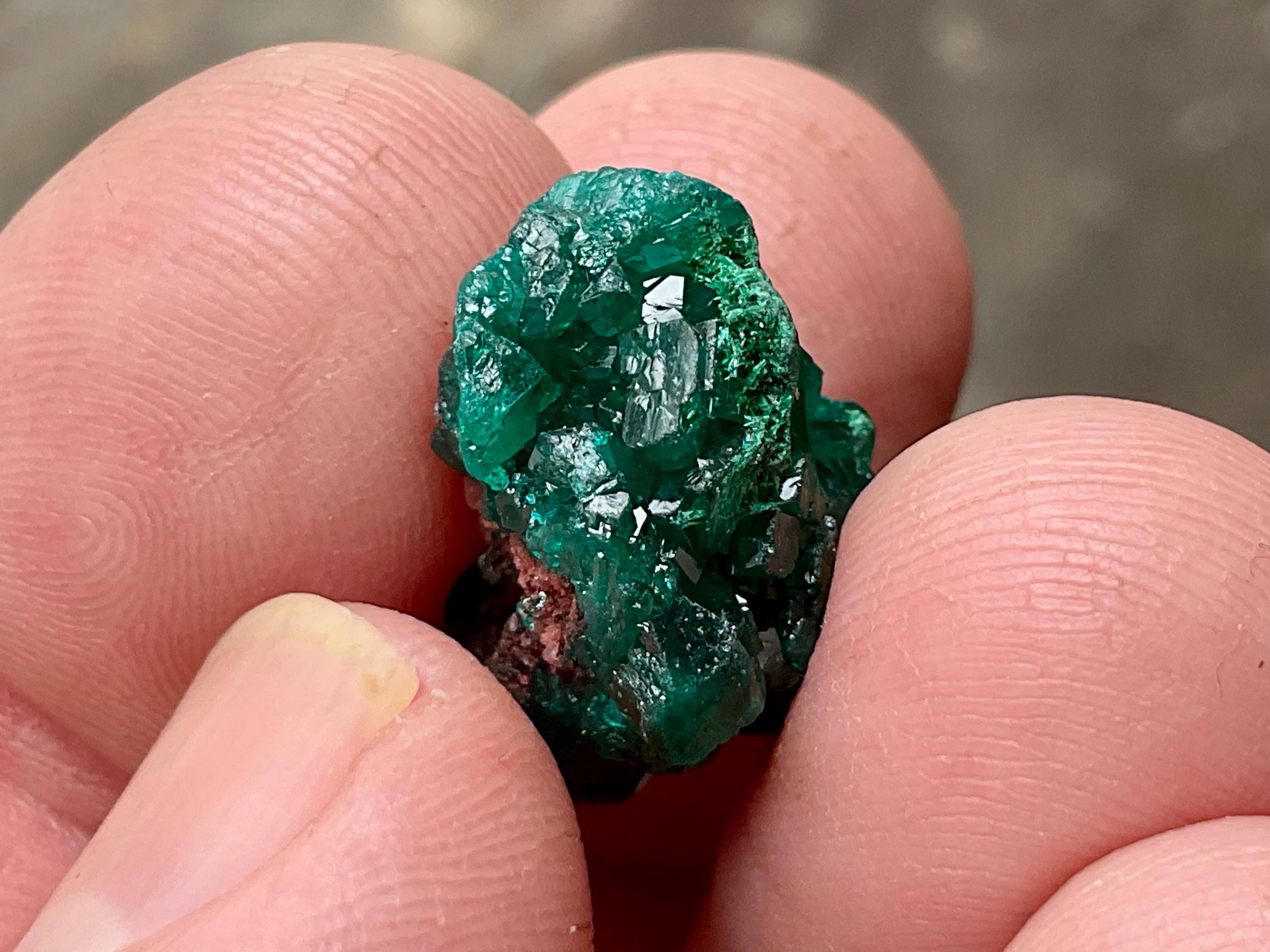 RESERVED FOR JULIA **5g Congolese Dioptase Natural Specimen 3B