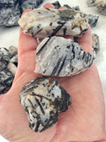225g (3 pieces) Medium Rough Australian Tourmalated Quartz Pieces