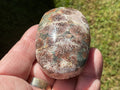 100g Green Cherry Blossom Jasper Palmstone 10C