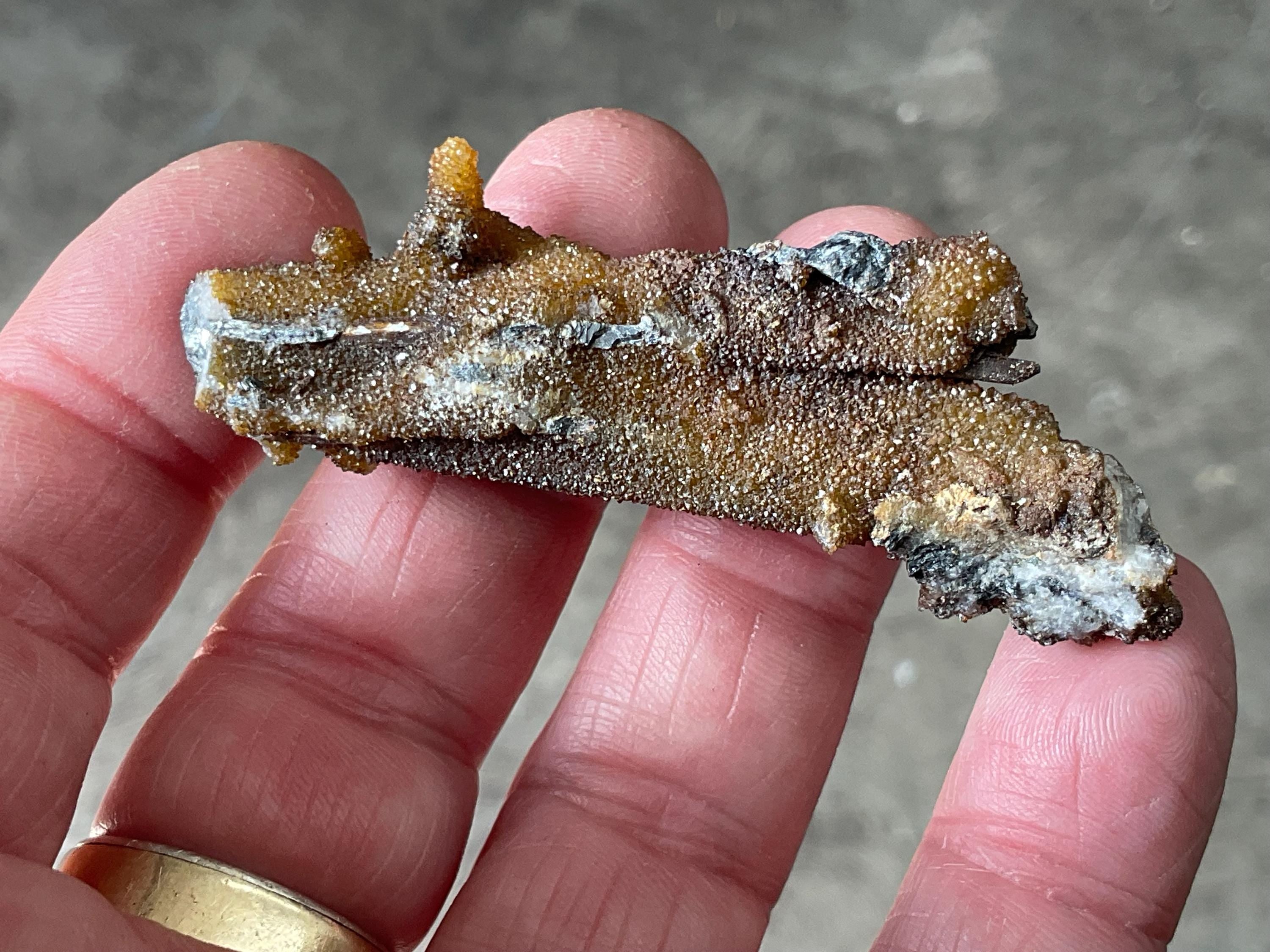 24g Stibiconite with Druzy Quartz Specimen 2A from Hunan, China