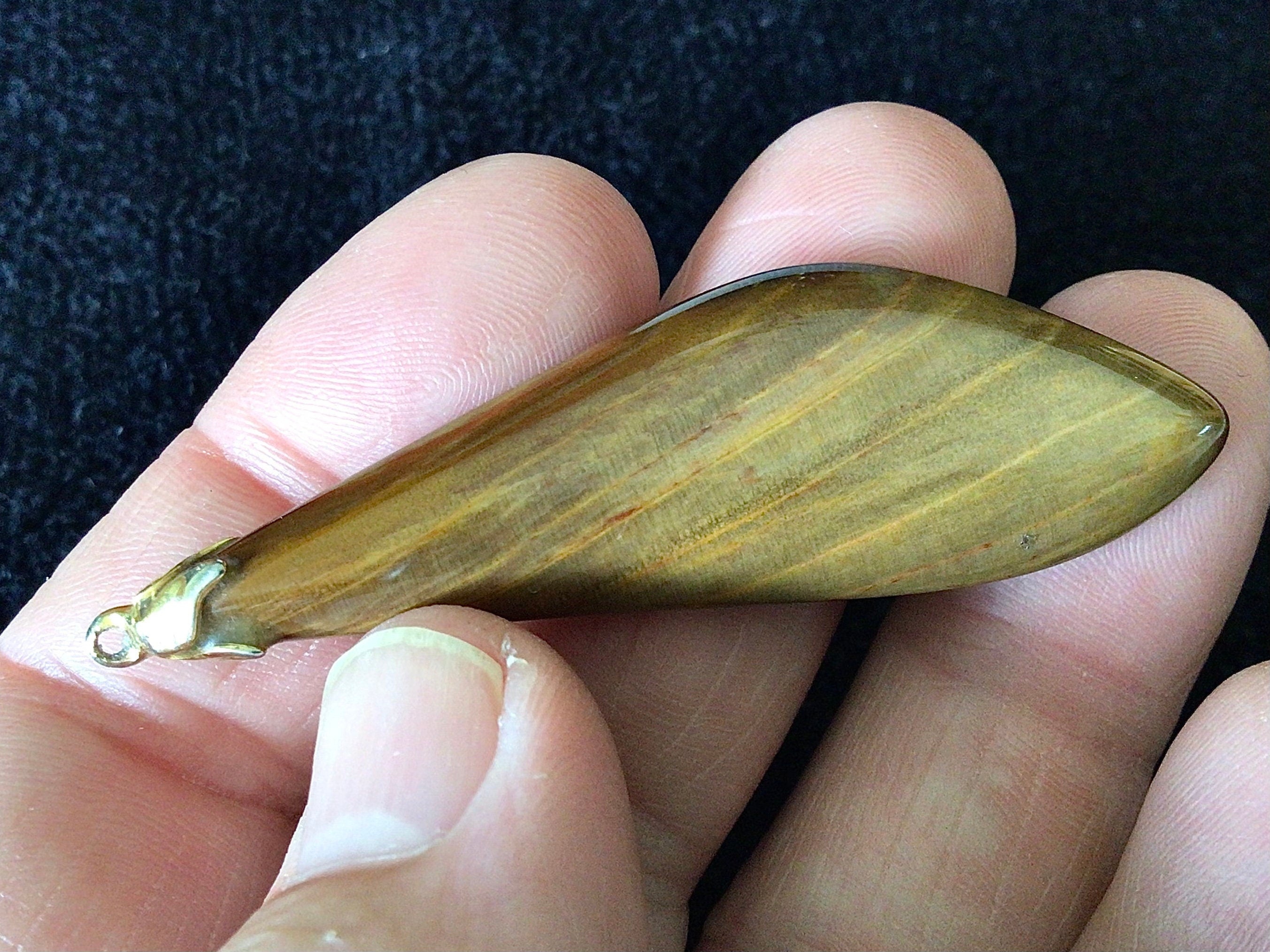 9g Petrified Wood Tumble Pendant 1B