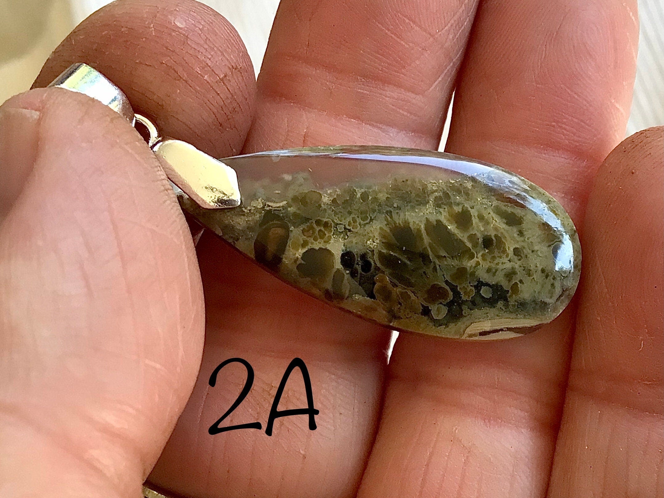 Indonesian Plume Agate Pendants 2A