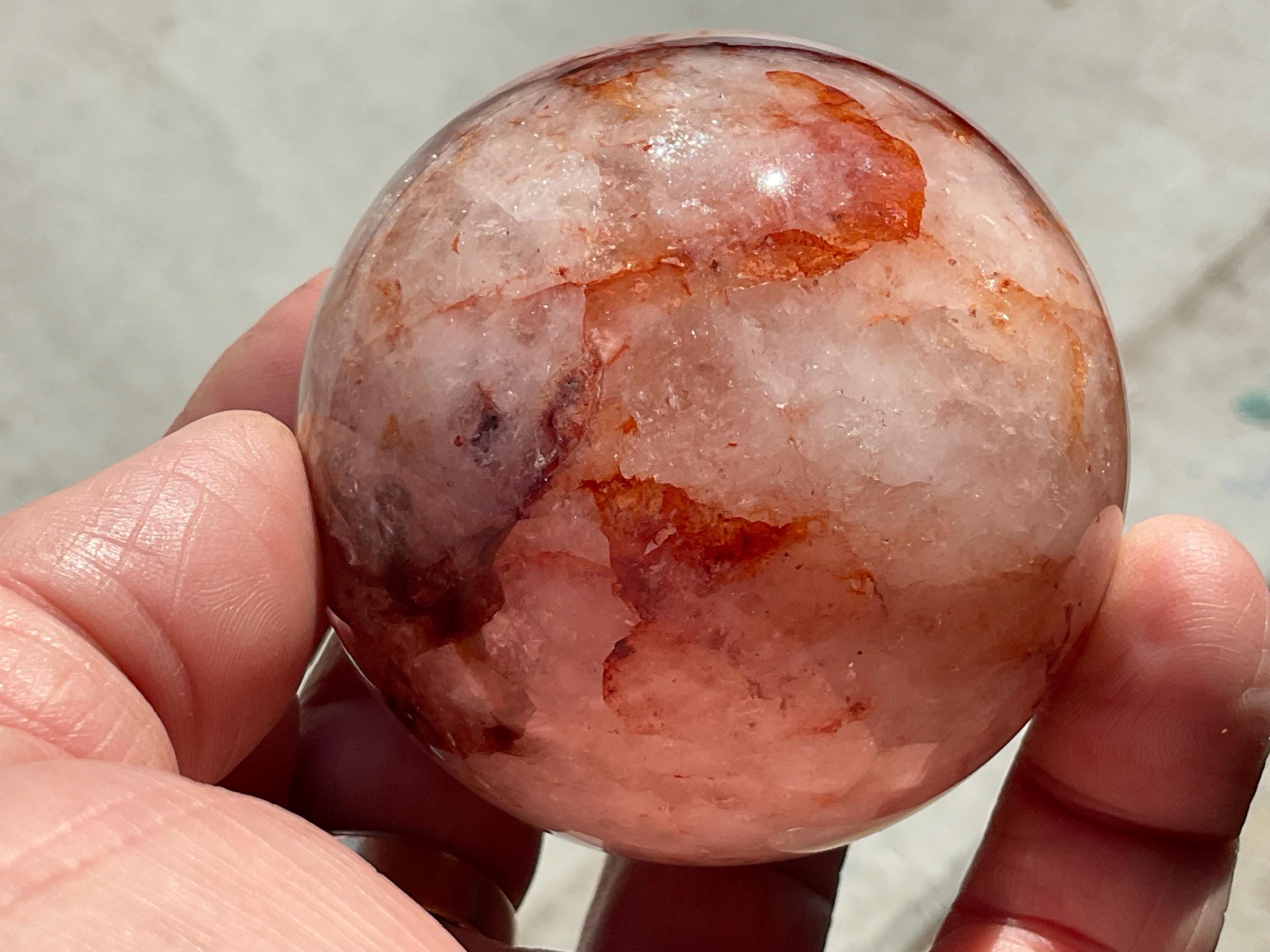 316g Fire Quartz (Hematite Quart) Sphere 2C