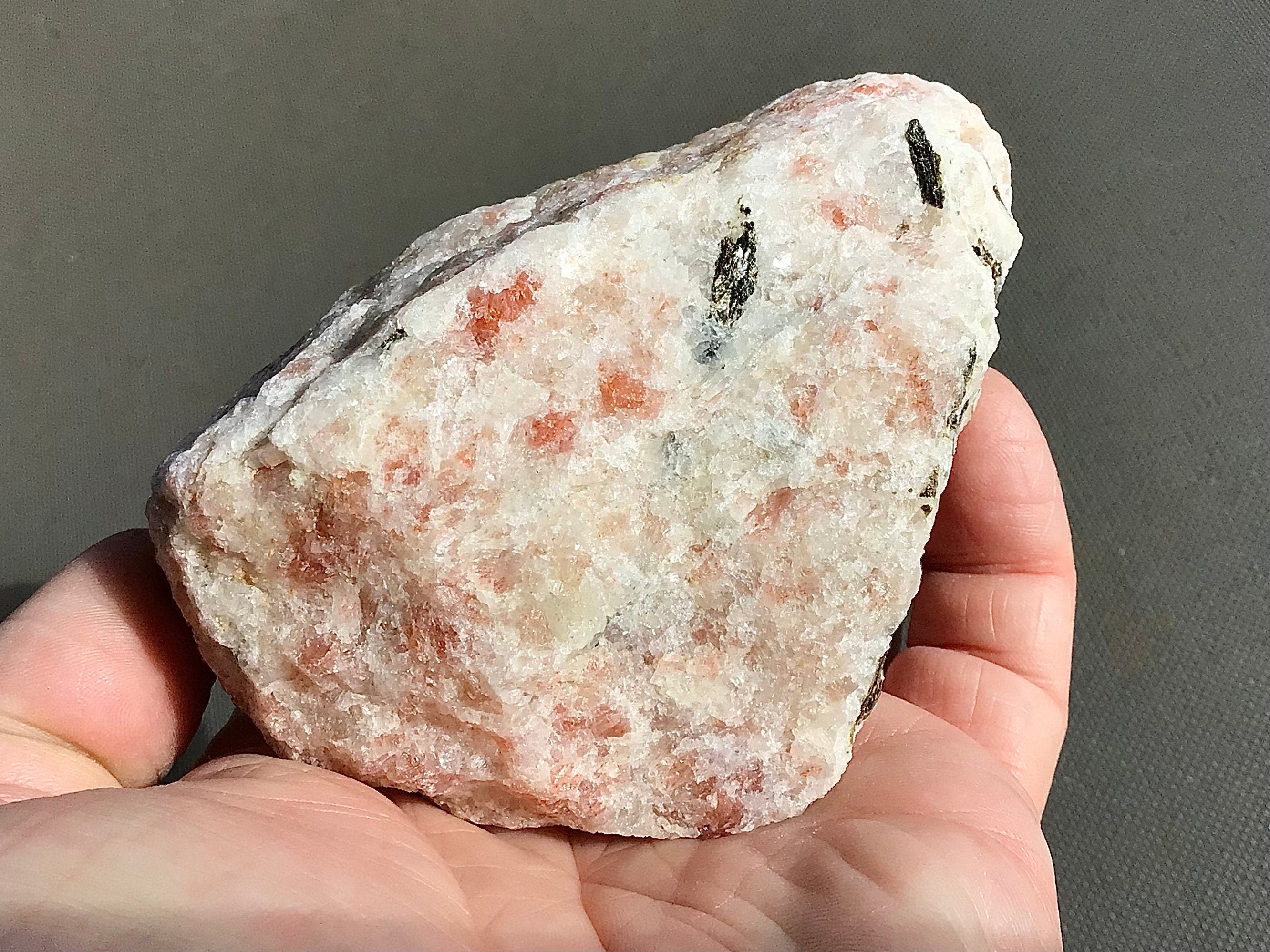 341g Sunstone with Biotite Mica Rough Piece D
