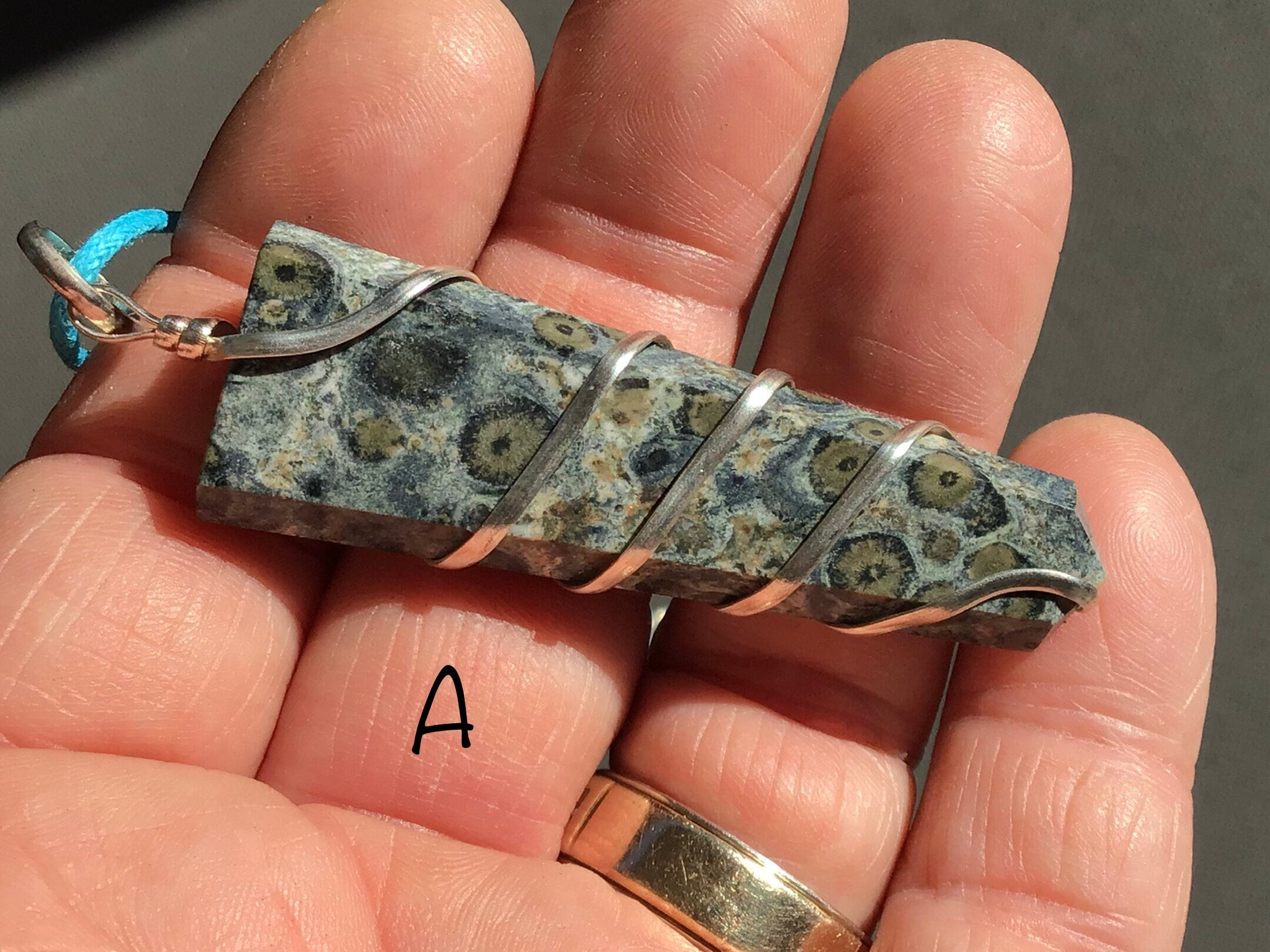 Kambaba Jasper Wire Wrapped Pendant