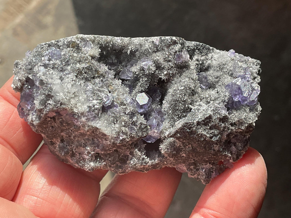 76g Blue/Purple Fluorite in Quartz Specimen 1C from Fujian, China