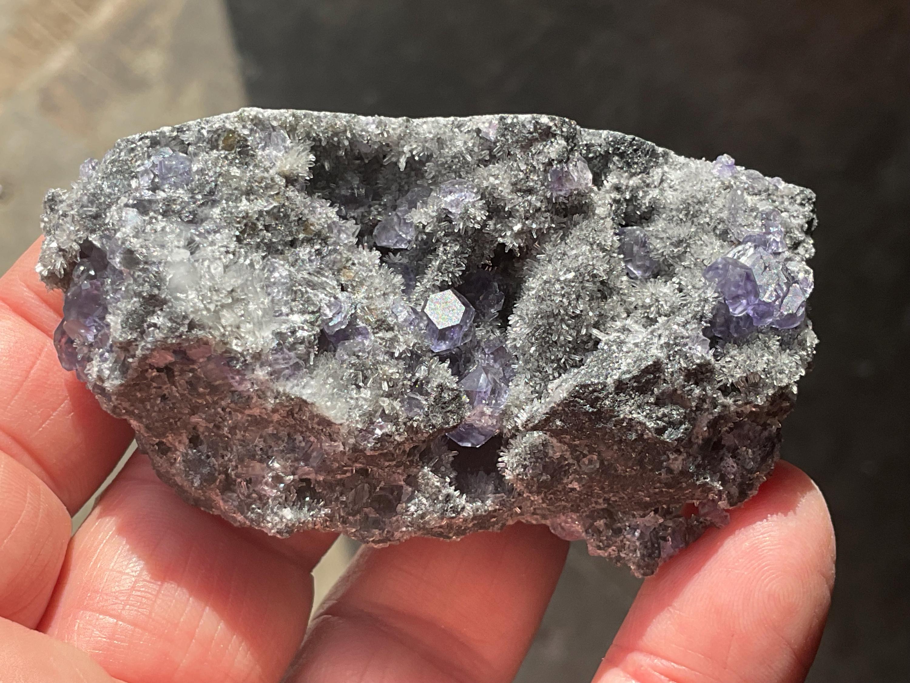 76g Blue/Purple Fluorite in Quartz Specimen 1C from Fujian, China