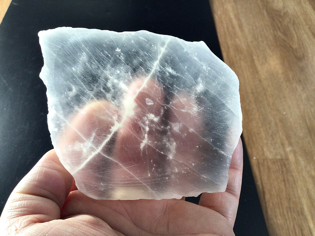 395g Satin Spar Gypsum Piece G