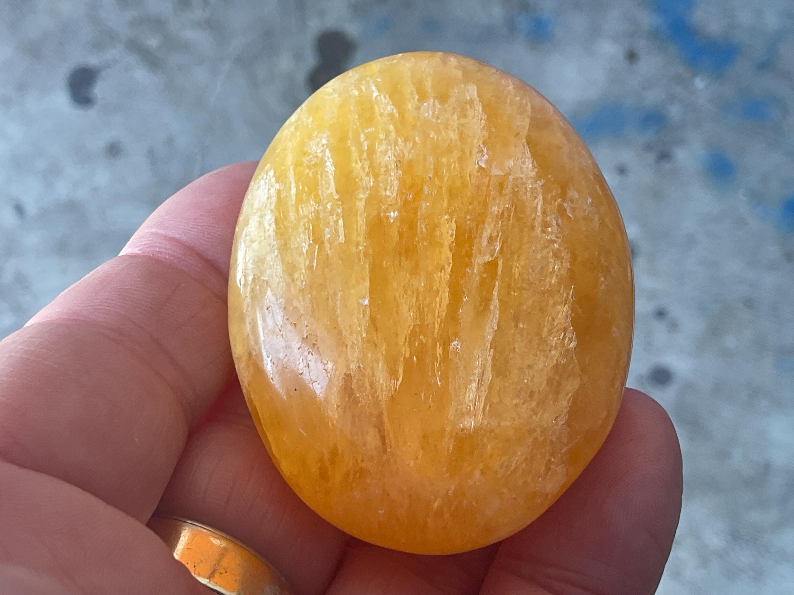 88g “Orange Fire” Calcite Palmstone 5B