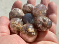 Black Flower Agate Tumbles