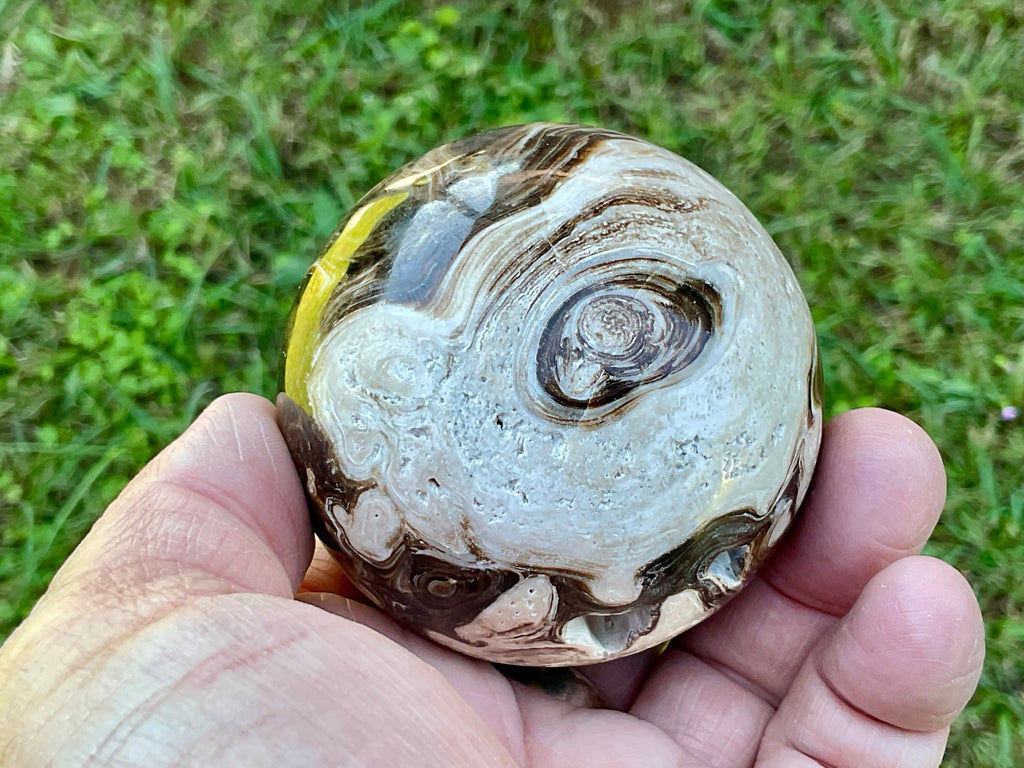 339g Dark Chocolate Calcite Sphere C