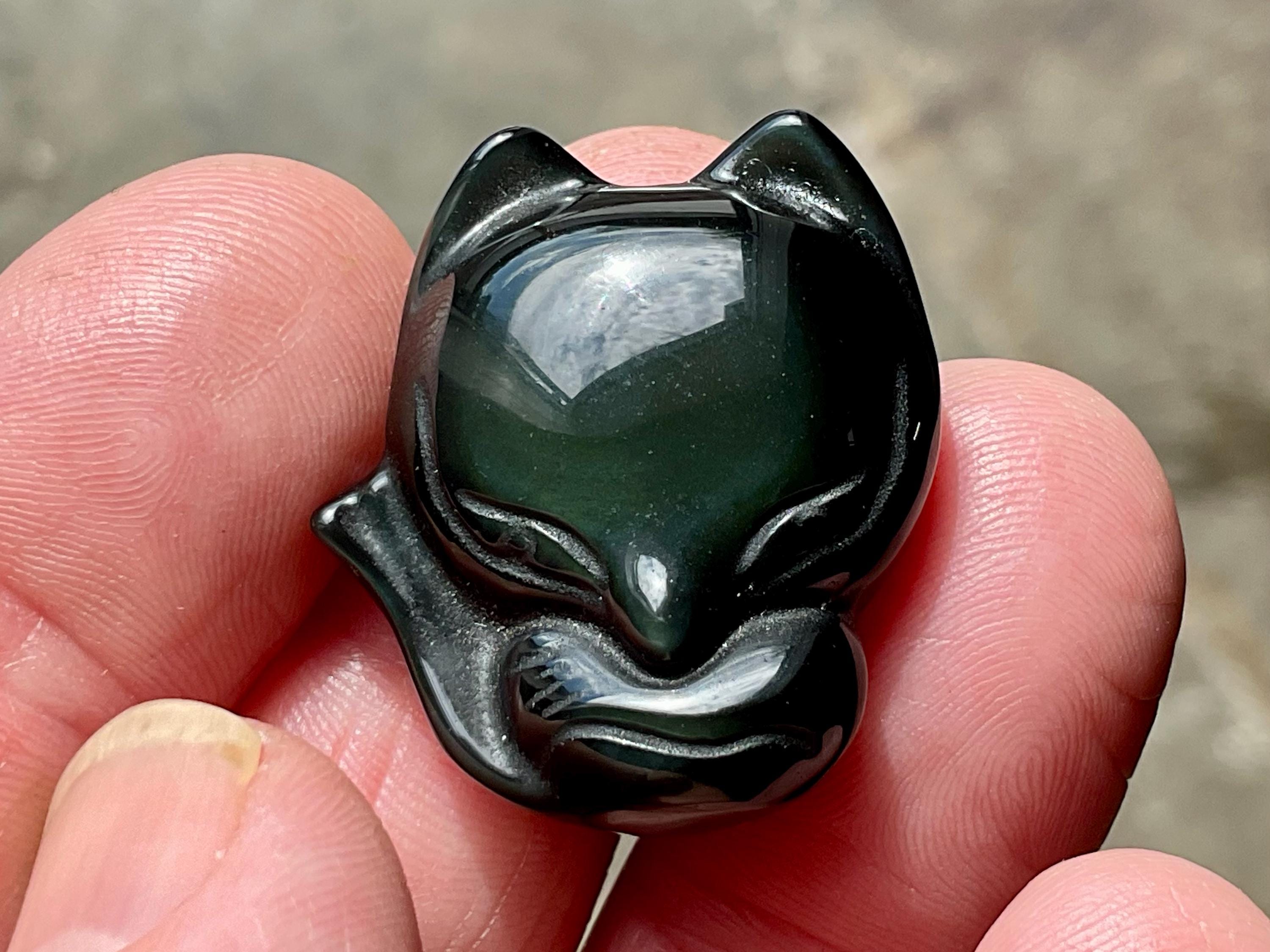 Rainbow Obsidian Fox