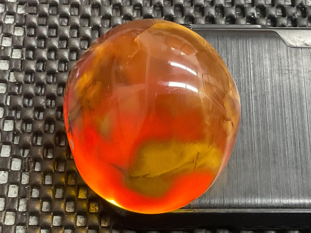 170g Carnelian Orca Agate Palmstone 6C