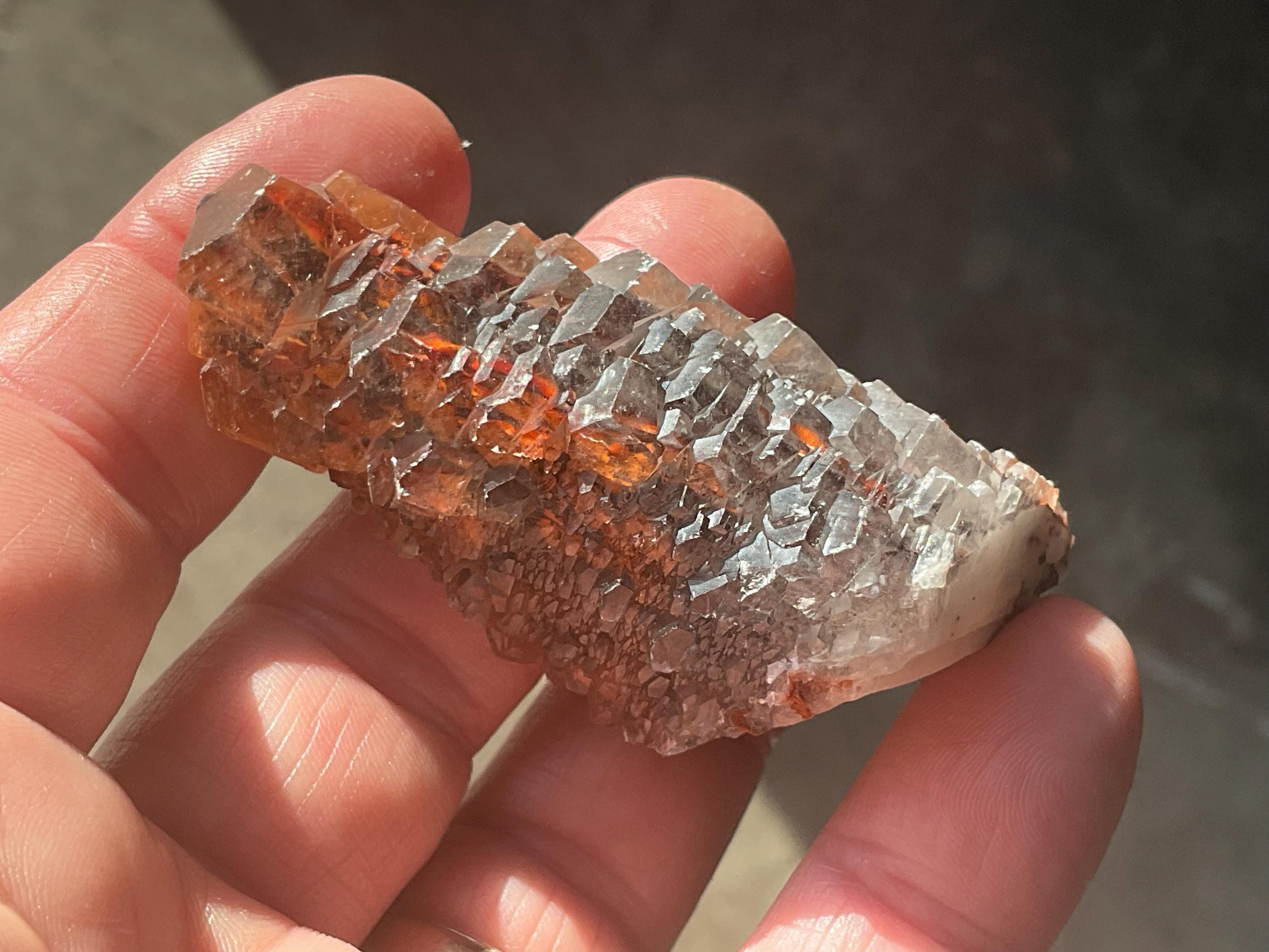 64g “Red Pagoda” Calcite Specimen 7C from Hubei, China