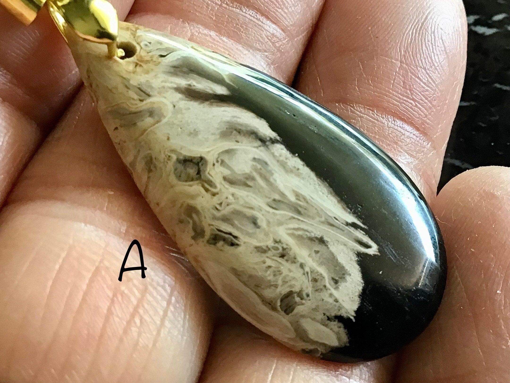 Indonesian Fossilised Palm Tree Pendants  3A