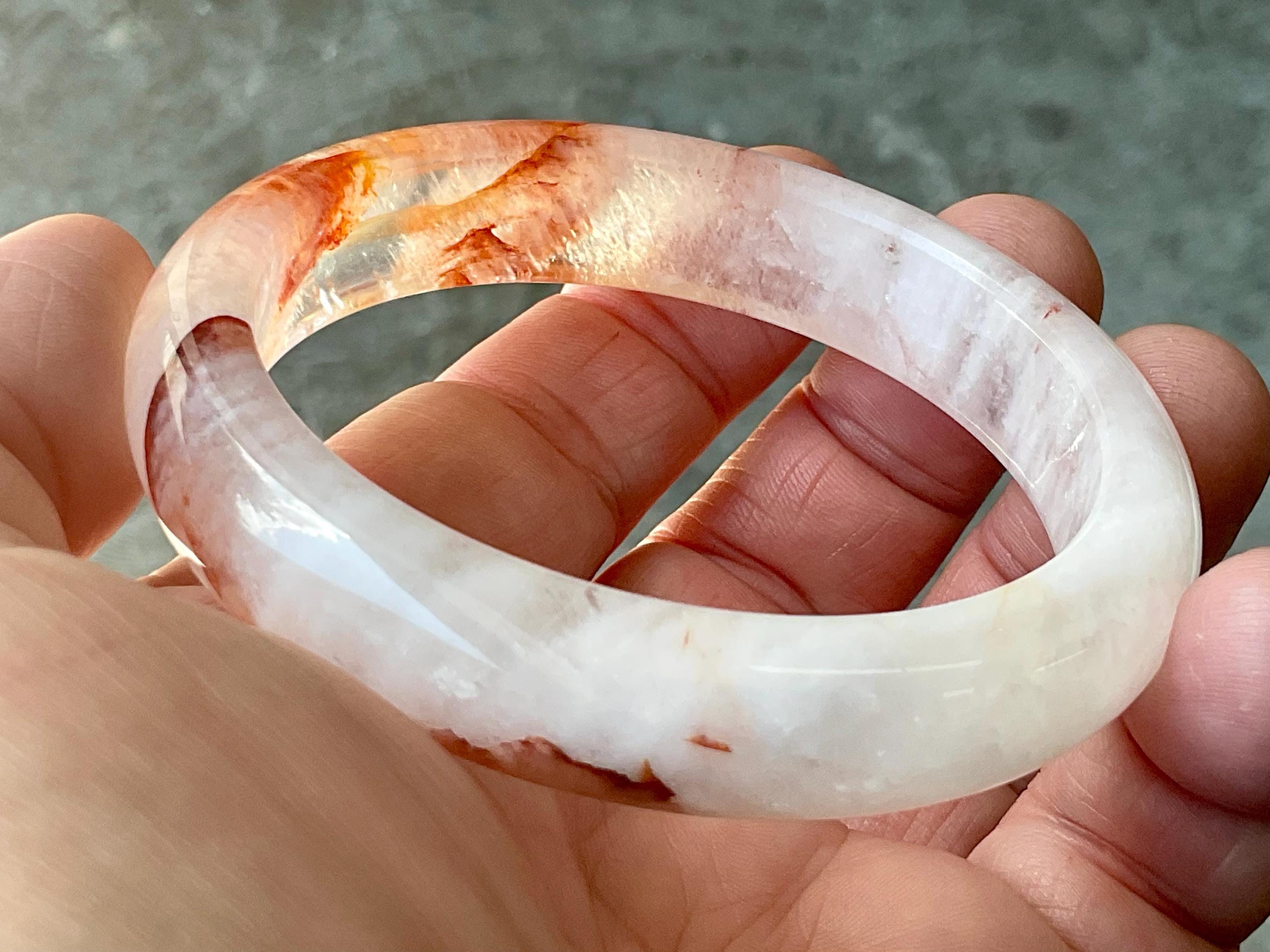 60mm Fire Quartz Solid Bangle 3B
