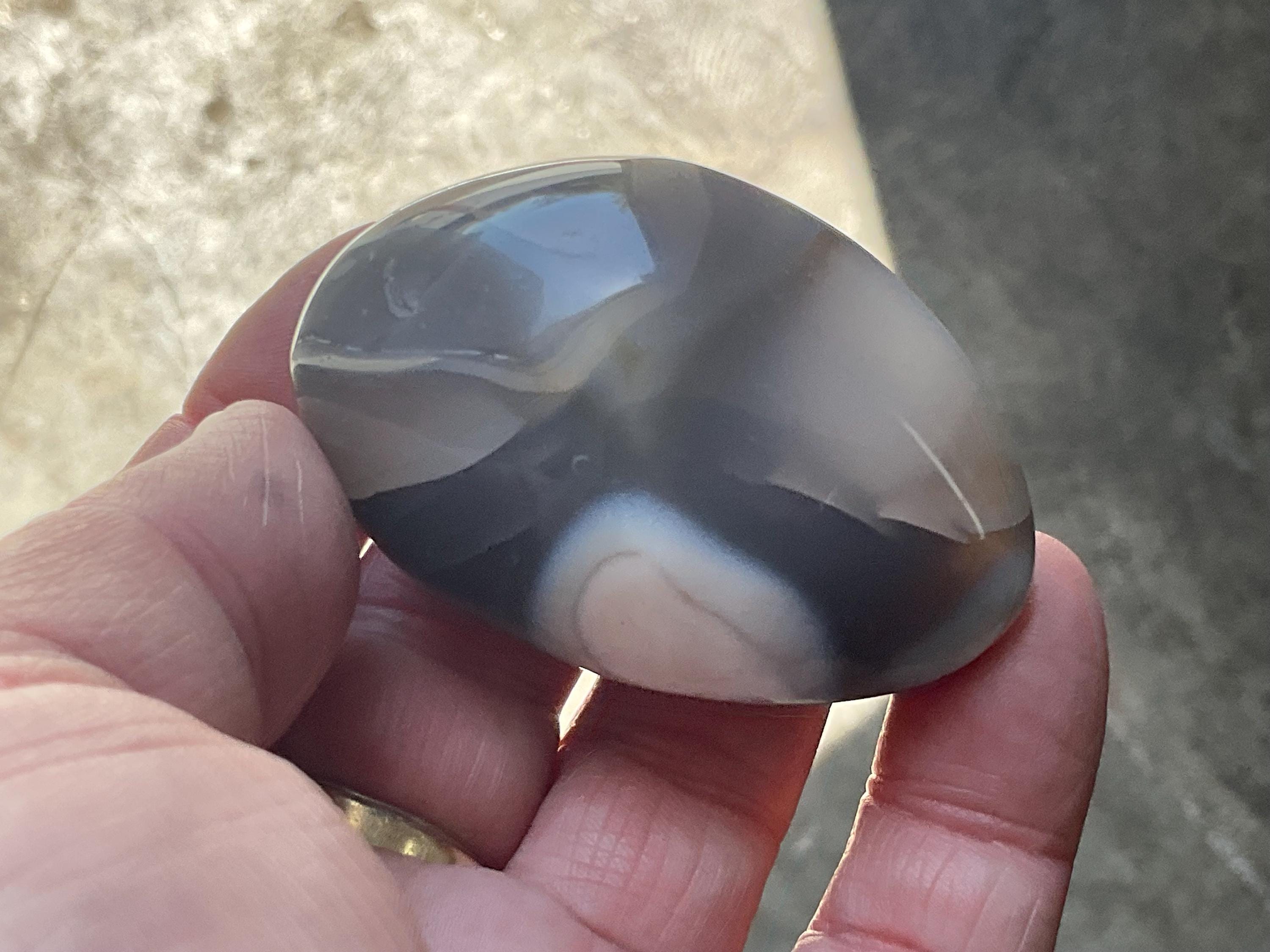 78g Orca Agate Palmstone 7C