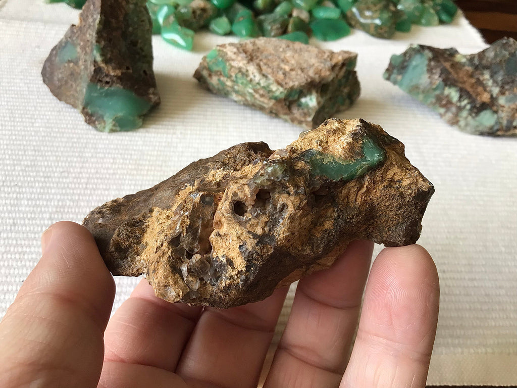115g Rough Chrysoprase Piece 8C