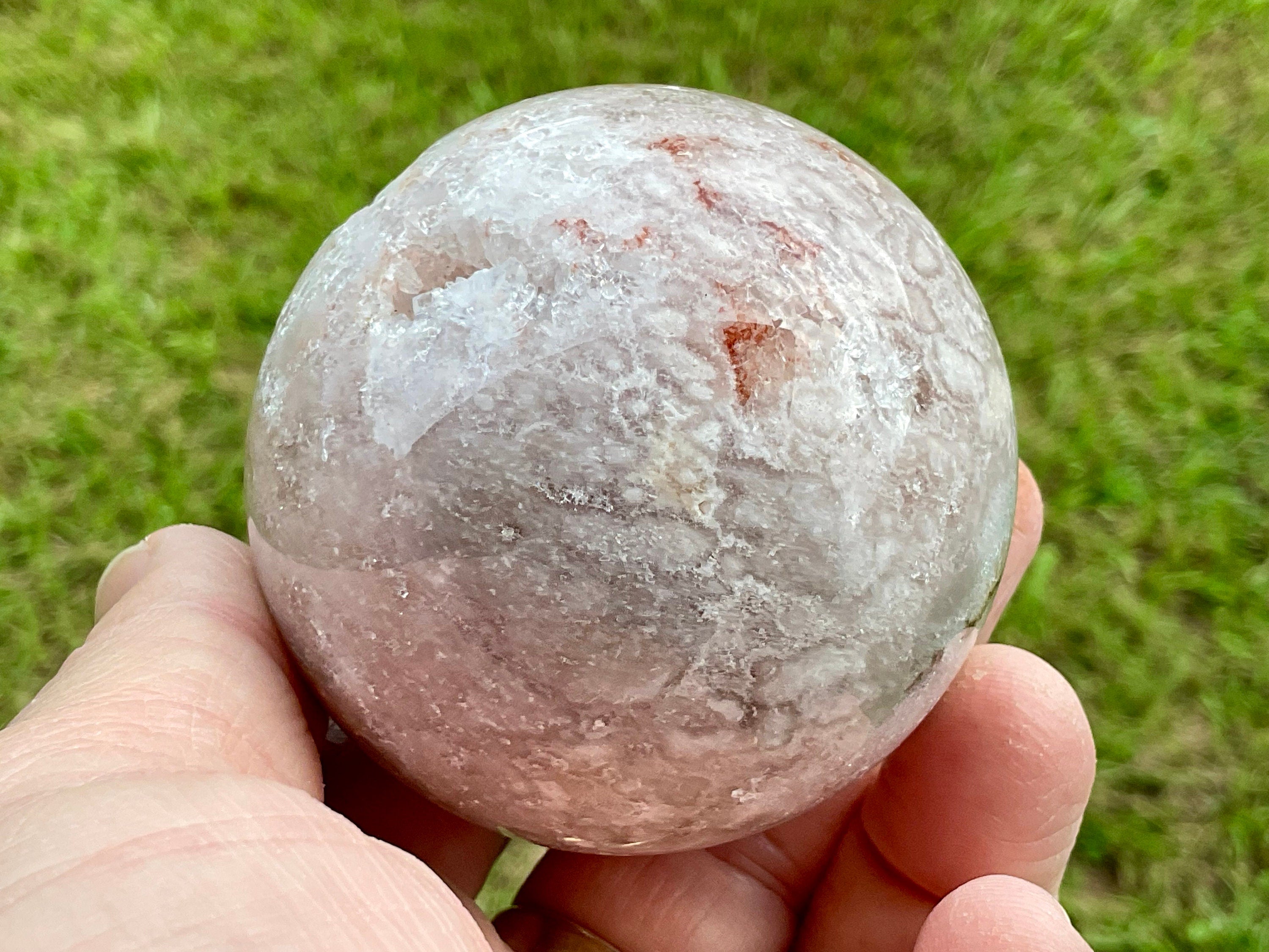 317g Pink Amethyst Sphere 1B
