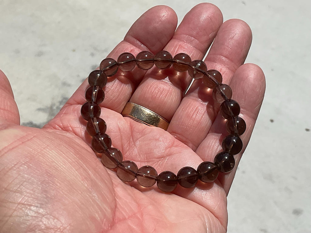 Smokey Quartz 8mm Bead Bracelet