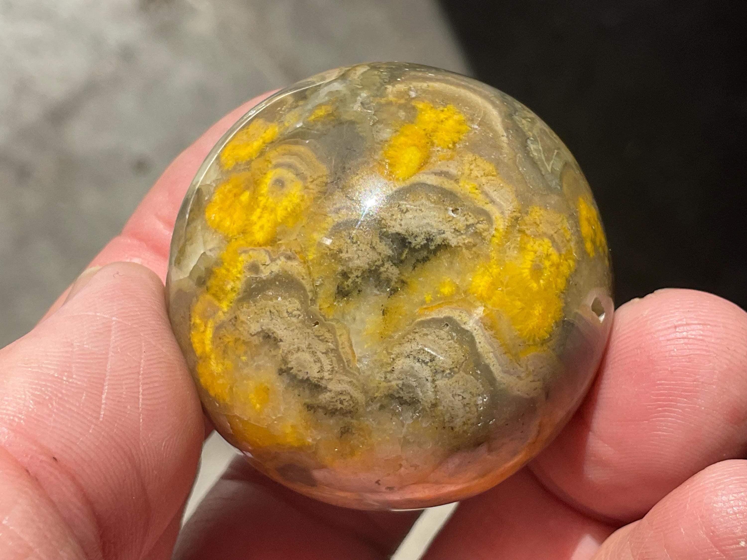 88g Indonesian Bumble Bee Jasper Sphere 1B