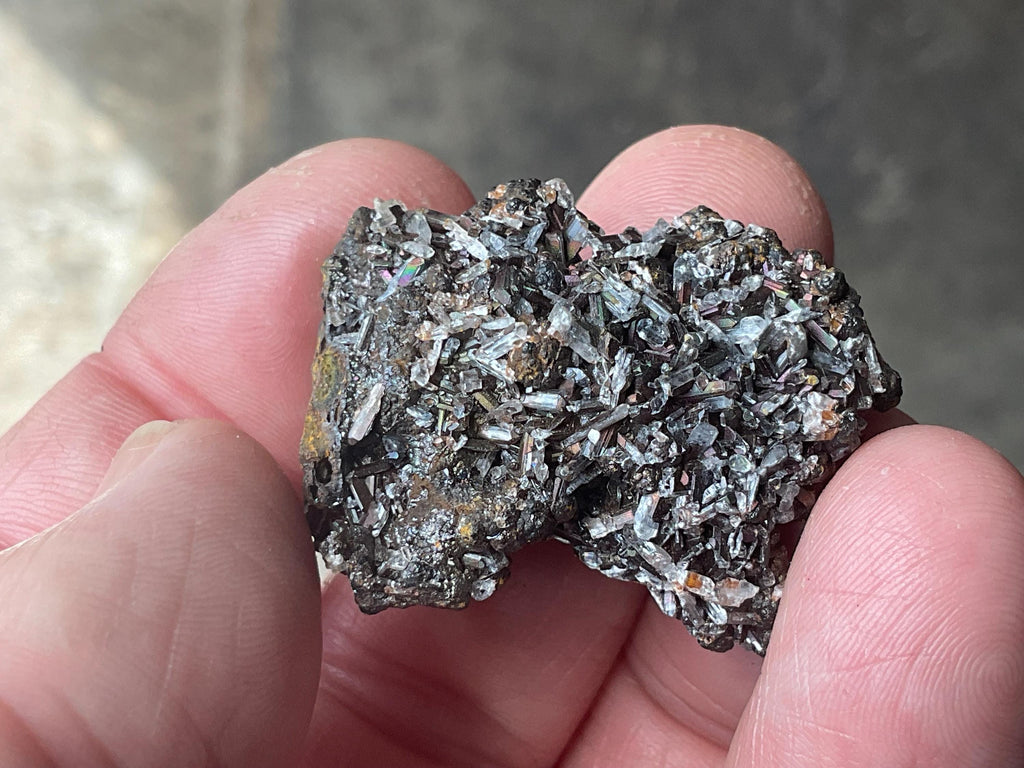 16g Iridescent Goethite/Limonite with Selenite Crystals Specimen 2A from Hubei, China