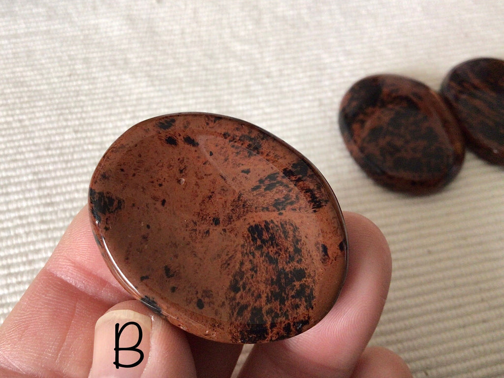 Mahogany Obsidian Thumb Stone/Worry Stone Group 3