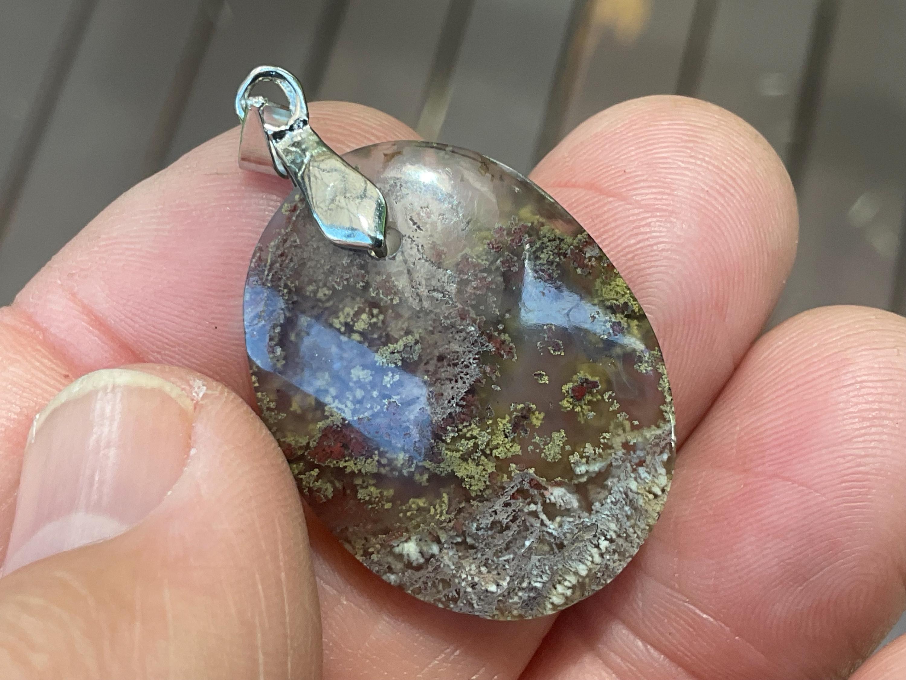 6g Moss Agate Pendant 3A