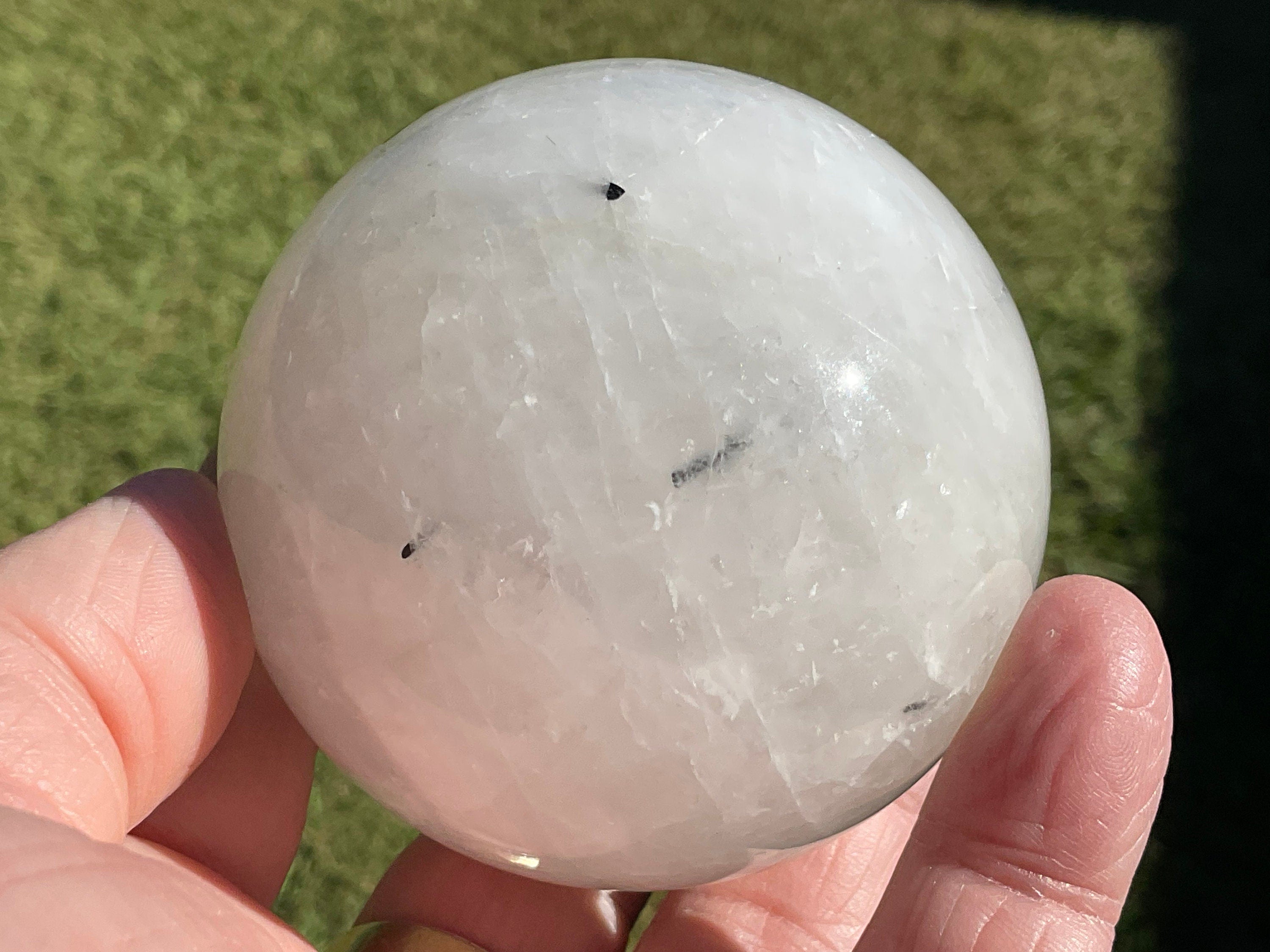 422g Tourmalated Quartz Sphere 2A