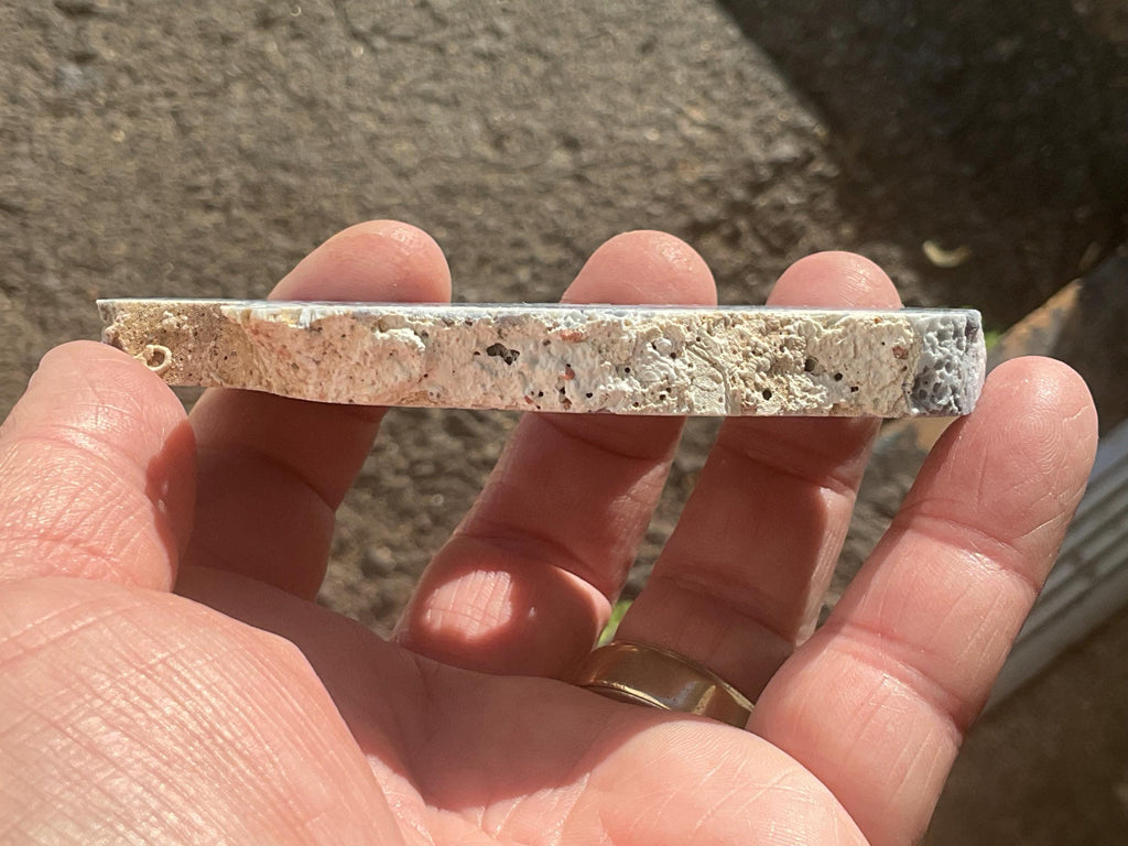 58g Natural Blue Coral Fossil Slab 3A