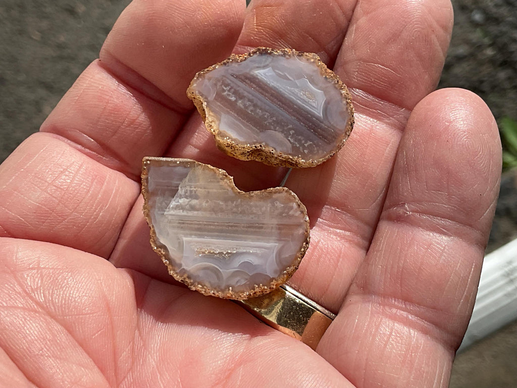 14g Small Brazilian Agate Polished Pair A
