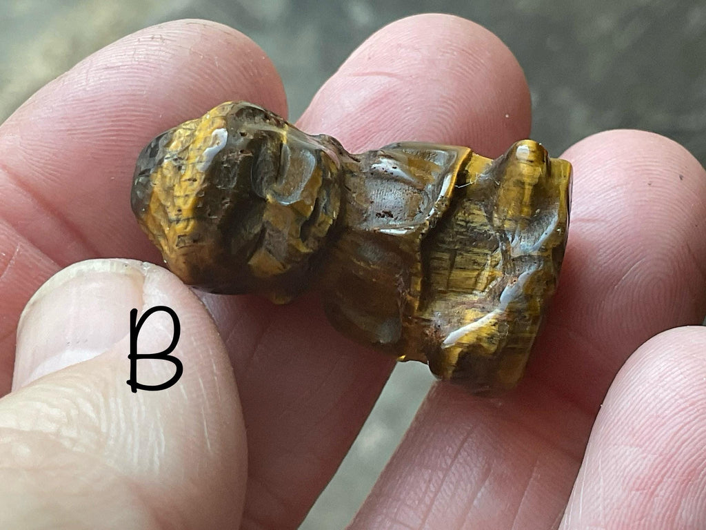Small Tiger Eye Buddha Carvings