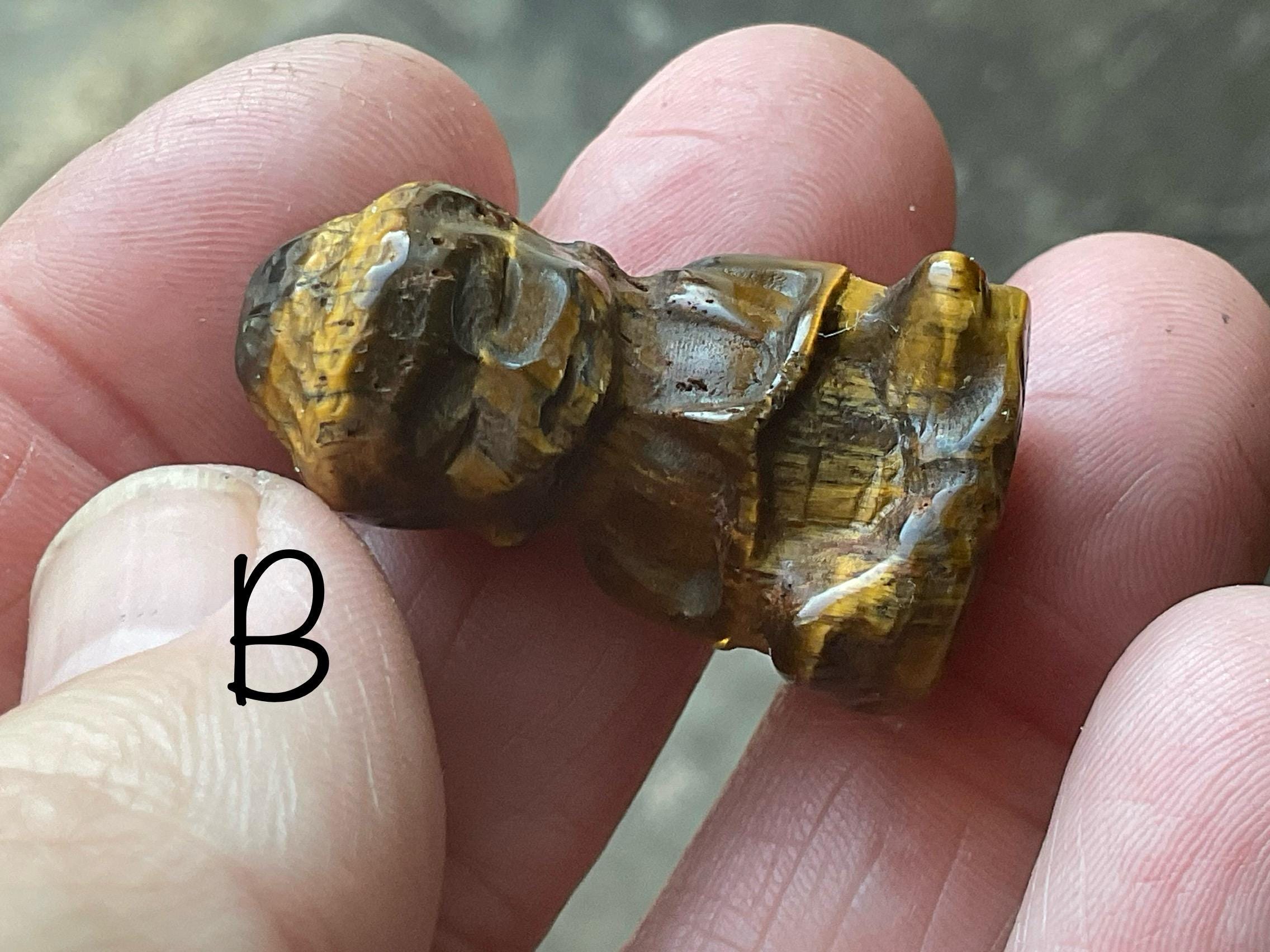 Small Tiger Eye Buddha Carvings