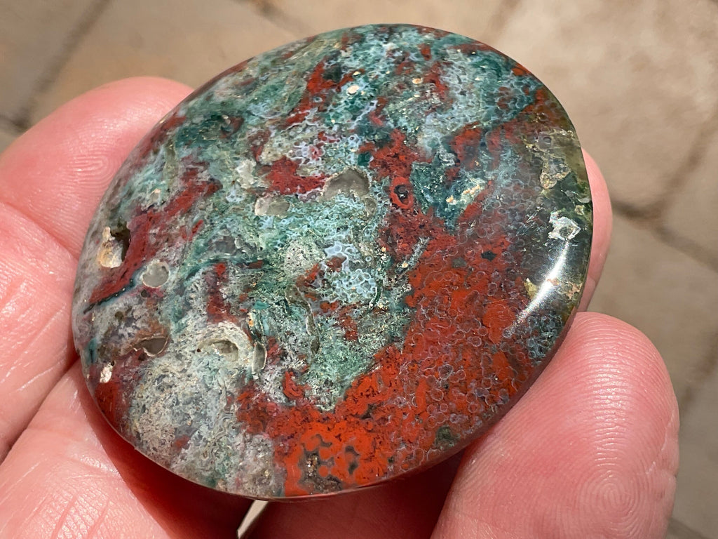 20g Round Ocean Jasper Pendant