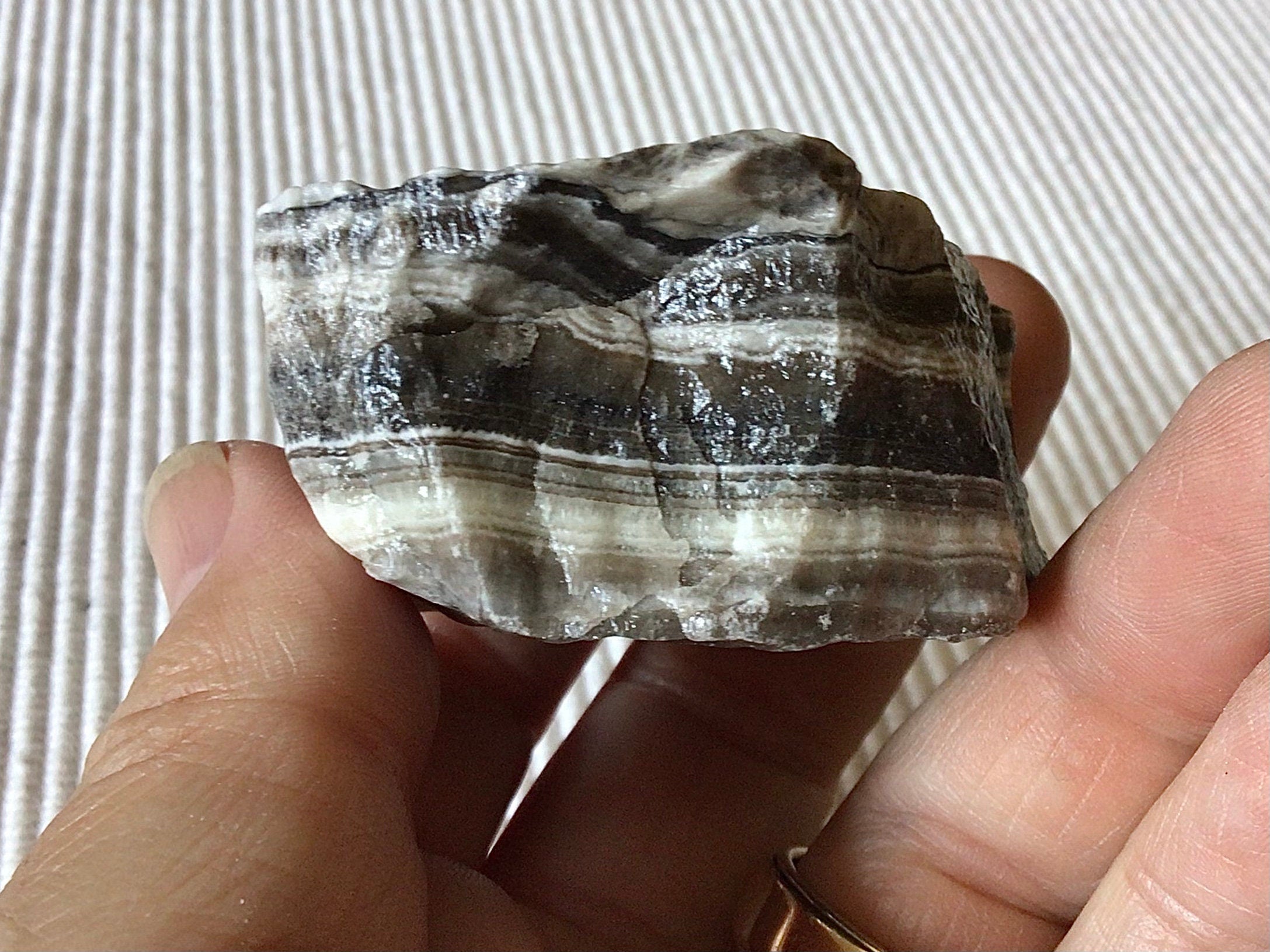 122g Zebra Aragonite Rough Piece 7B