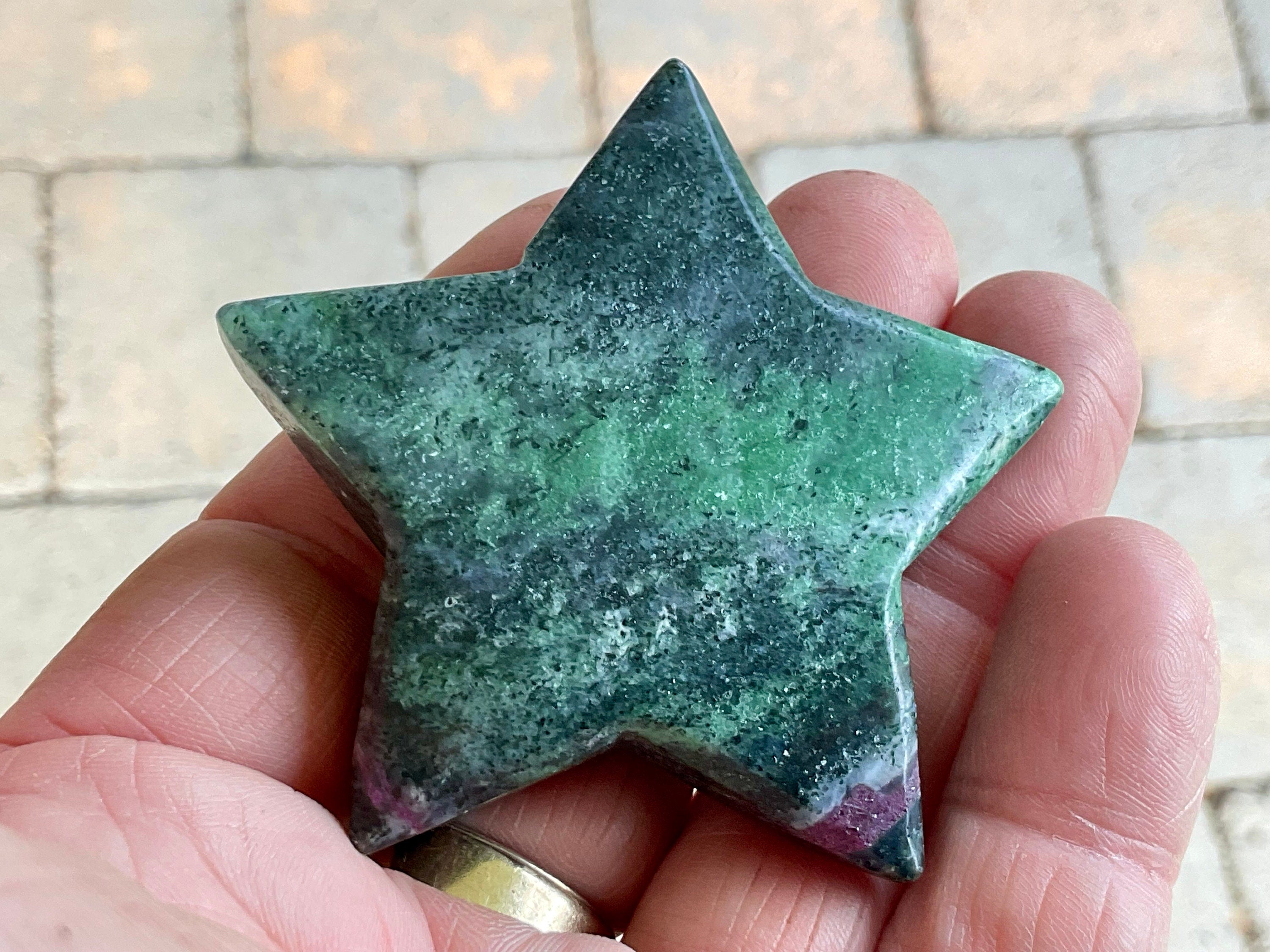 63g Ruby in Zoisite Polished Star 1A