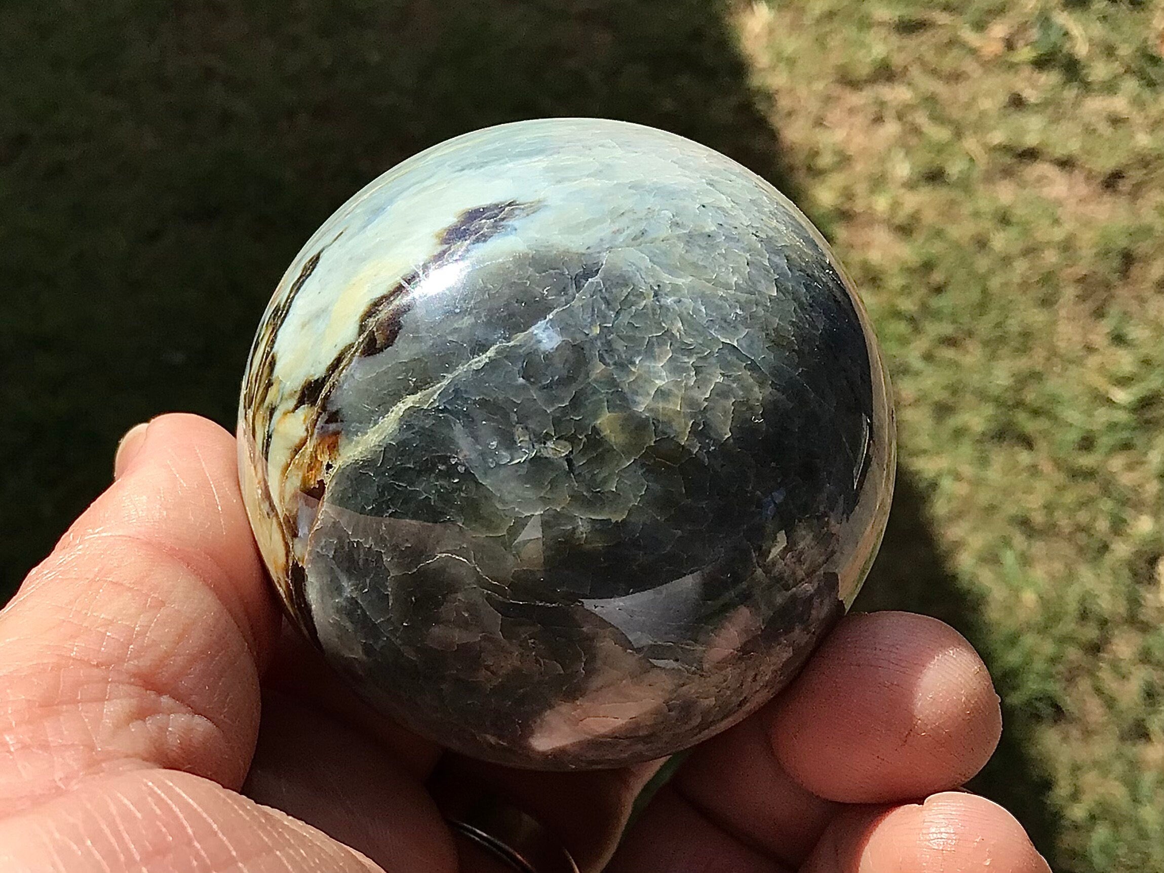 203g Indonesian Duad Jasper Sphere 1D