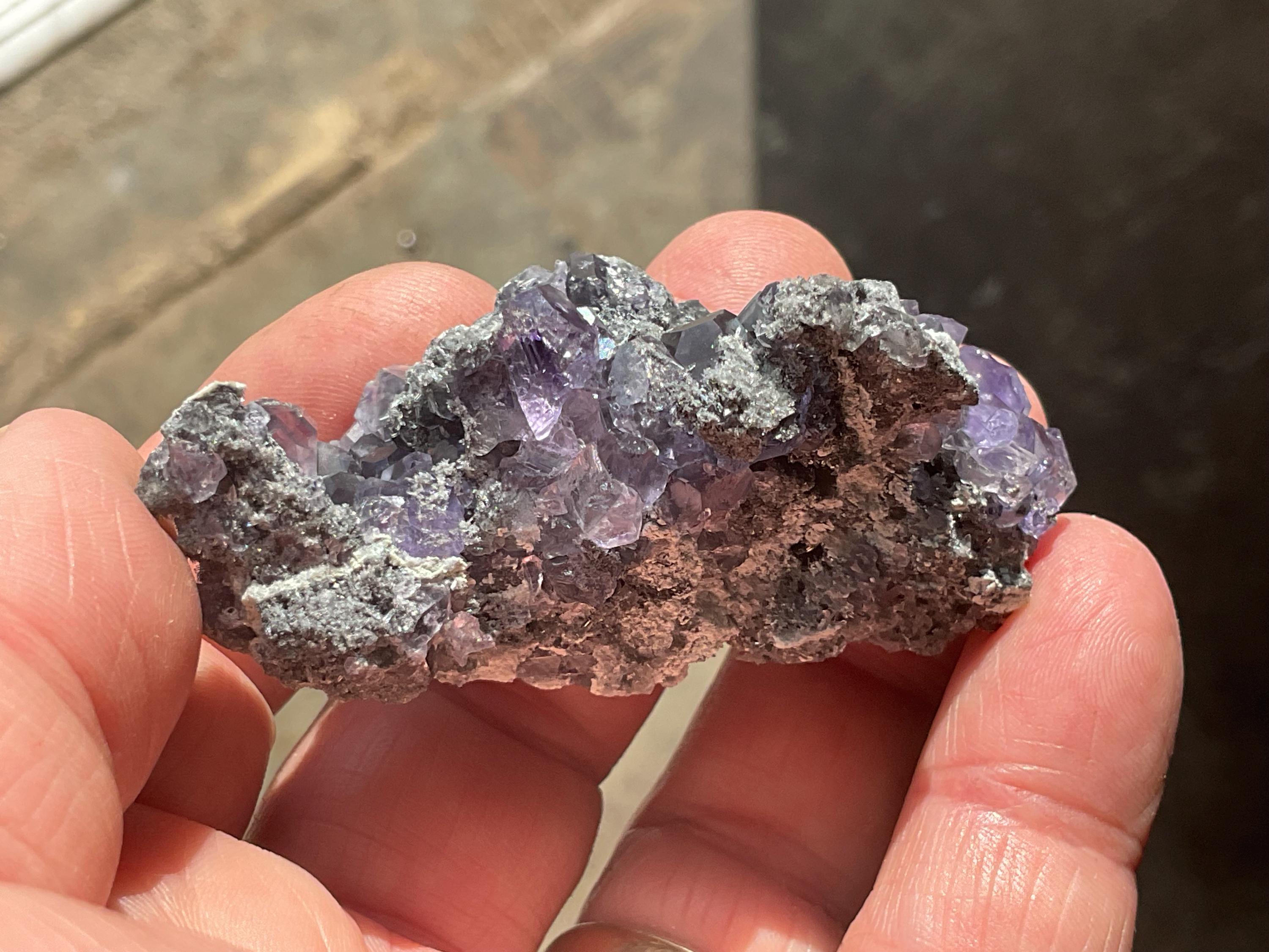 52g Blue/Purple Fluorite in Quartz Specimen 1A from Fujian, China