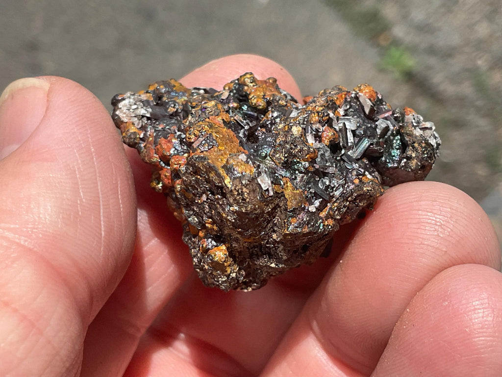 22g Iridescent Goethite/Limonite with Selenite Crystals Specimen 2C from Hubei, China