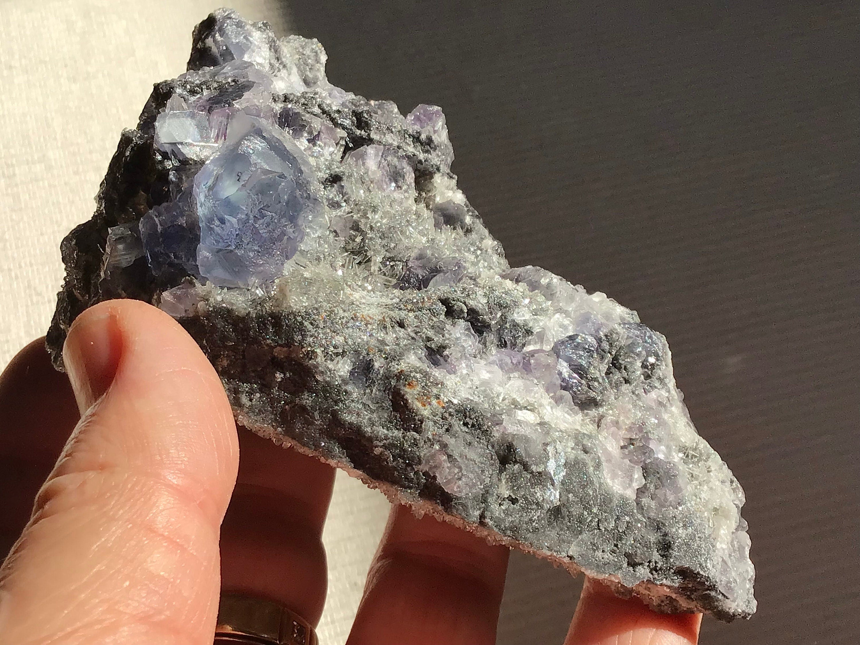 264g Fujian Fluorite on Needle Quartz Specimen 7