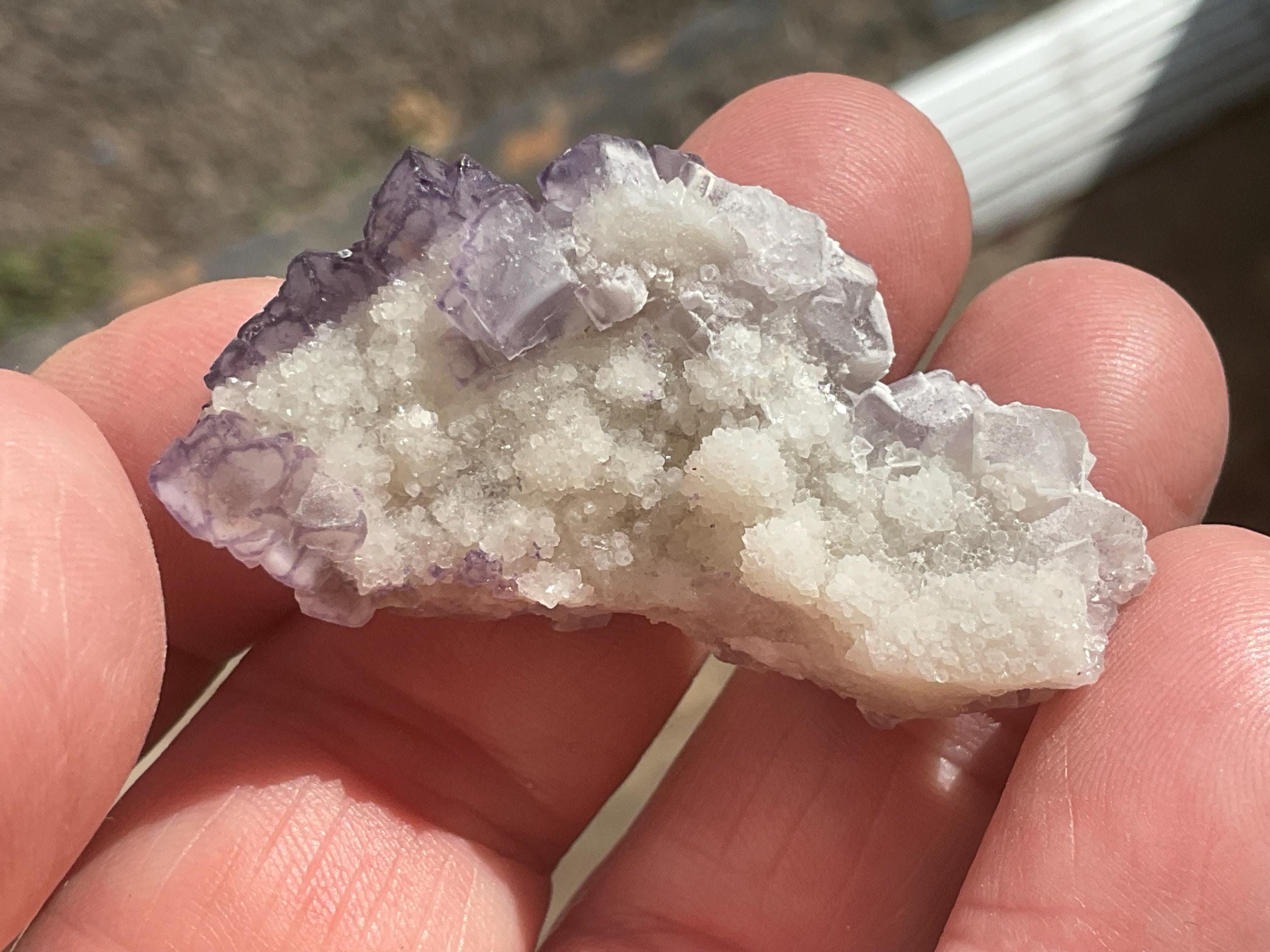 16g Lavender “QR Code” Fluorite Specimen 1C