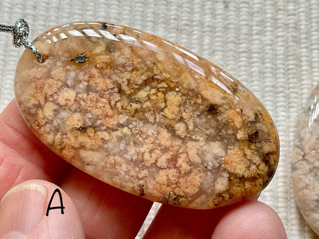 Heavily Included Pale Garden Quartz Pendant Group 1