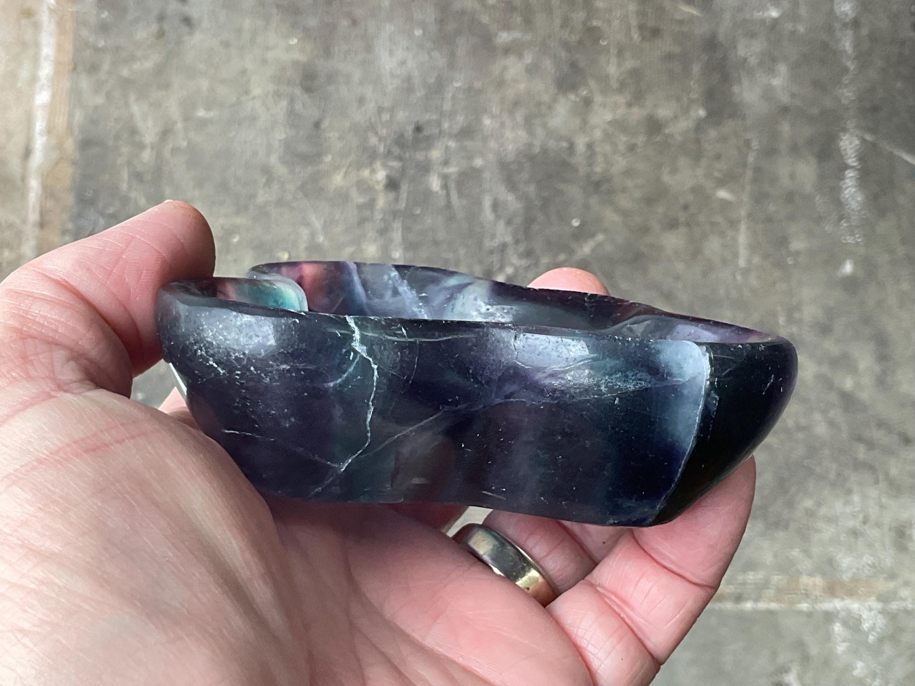 304g Rainbow Fluorite Freeform Bowl 2B