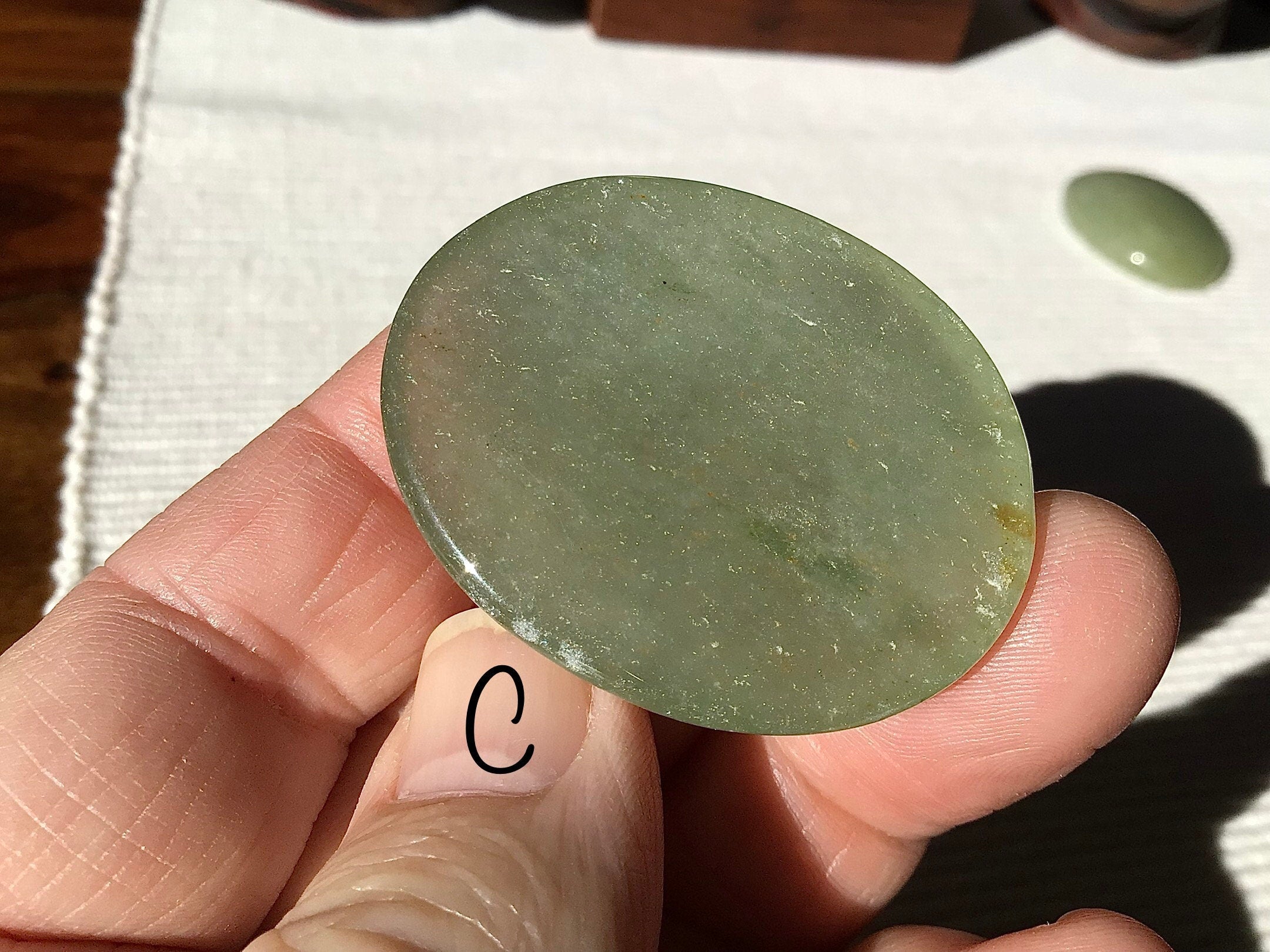 Green Aventurine Thumb Stone Group 2