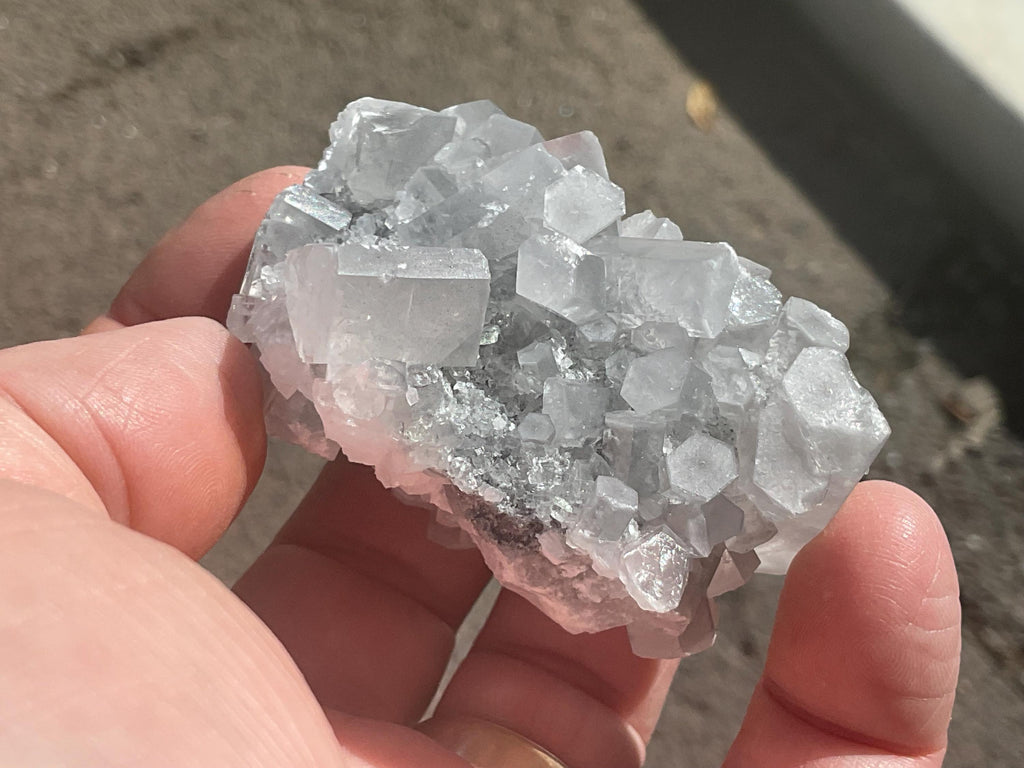 100g Clear Columnar Calcite with Quartz Specimen 1B from Fujian, China