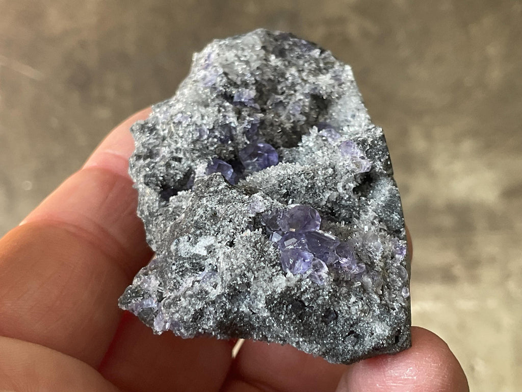 76g Blue/Purple Fluorite in Quartz Specimen 1C from Fujian, China