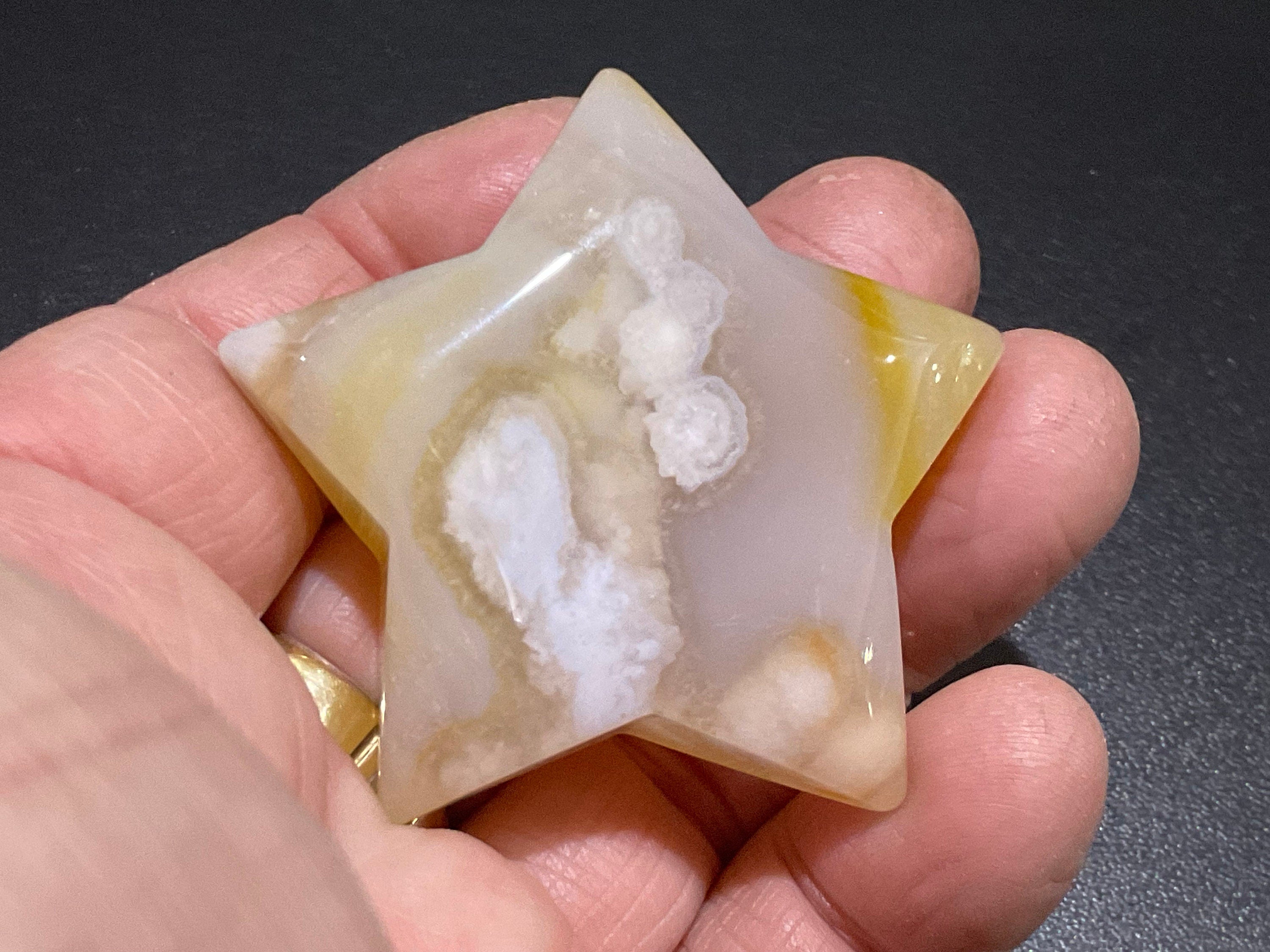 46g Flower Agate Star 6B