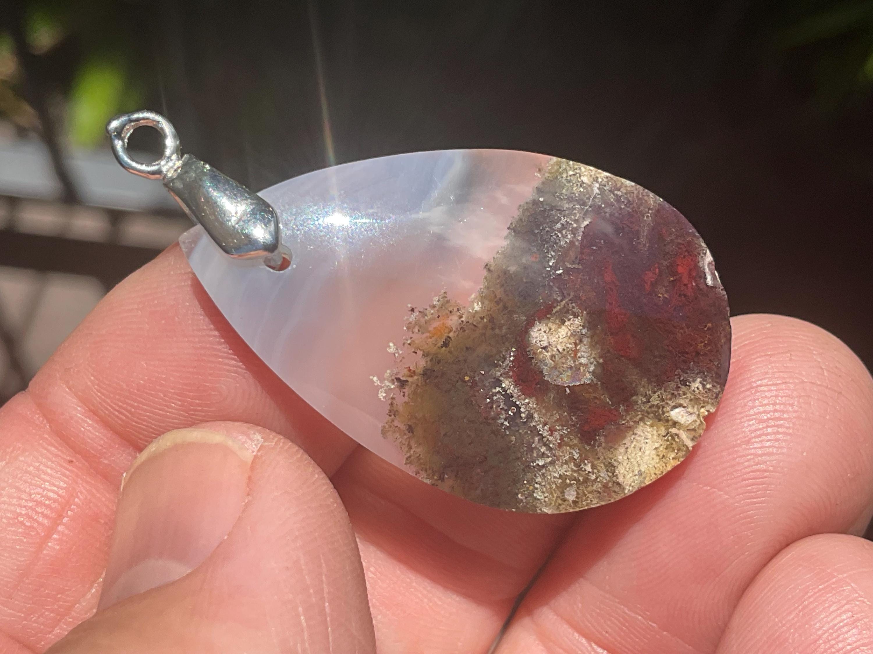 6g Moss Agate Pendant 3B