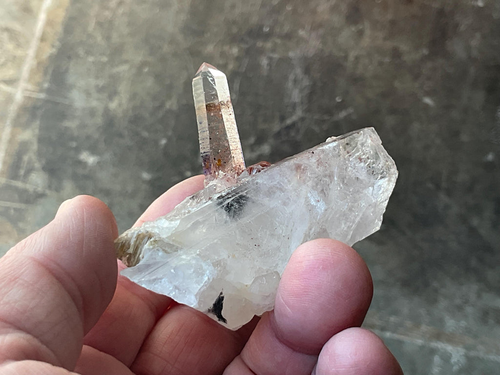 74g Specularite on Quartz Cluster 1A from Inner Mongolia